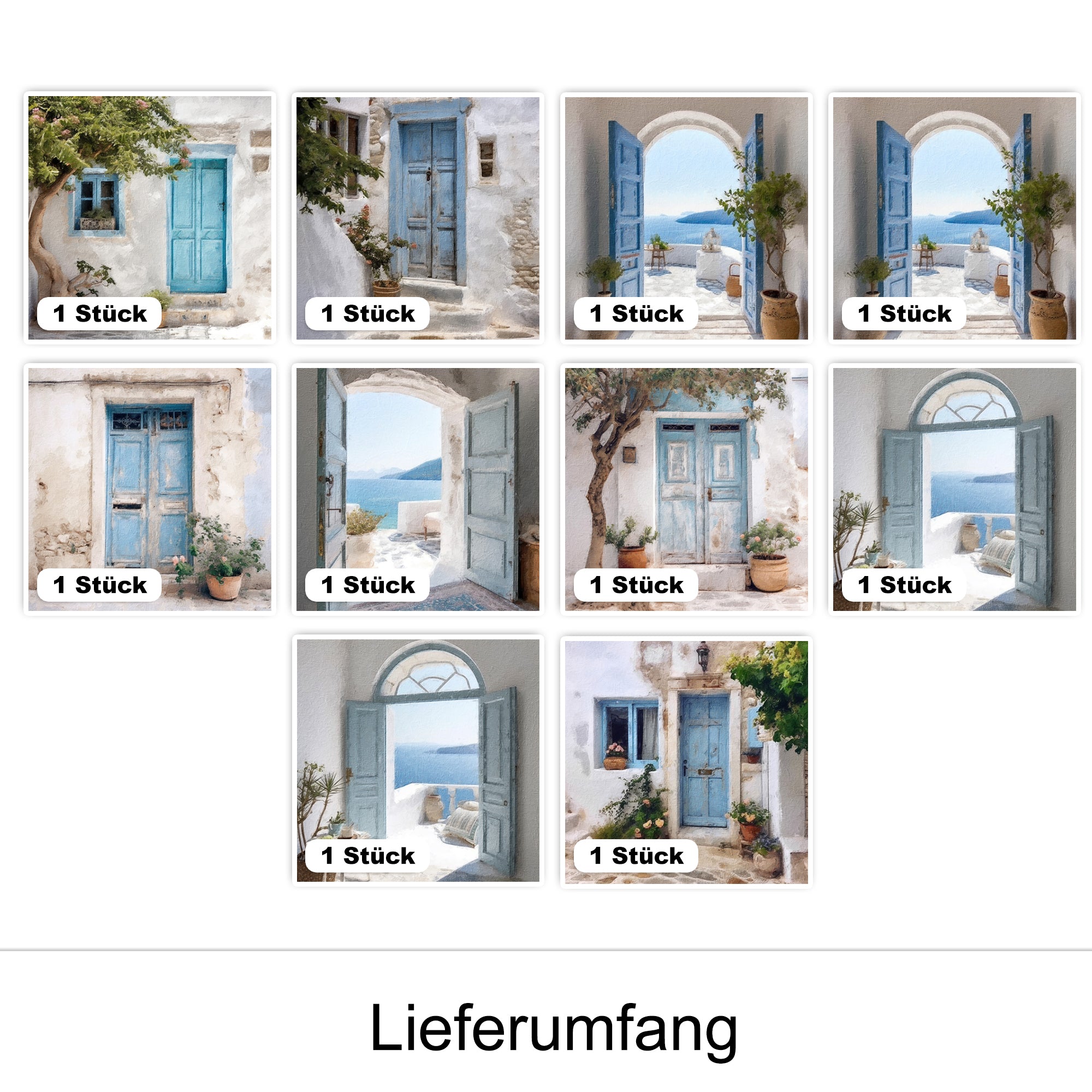 Fliesenaufkleber Blaue Tür