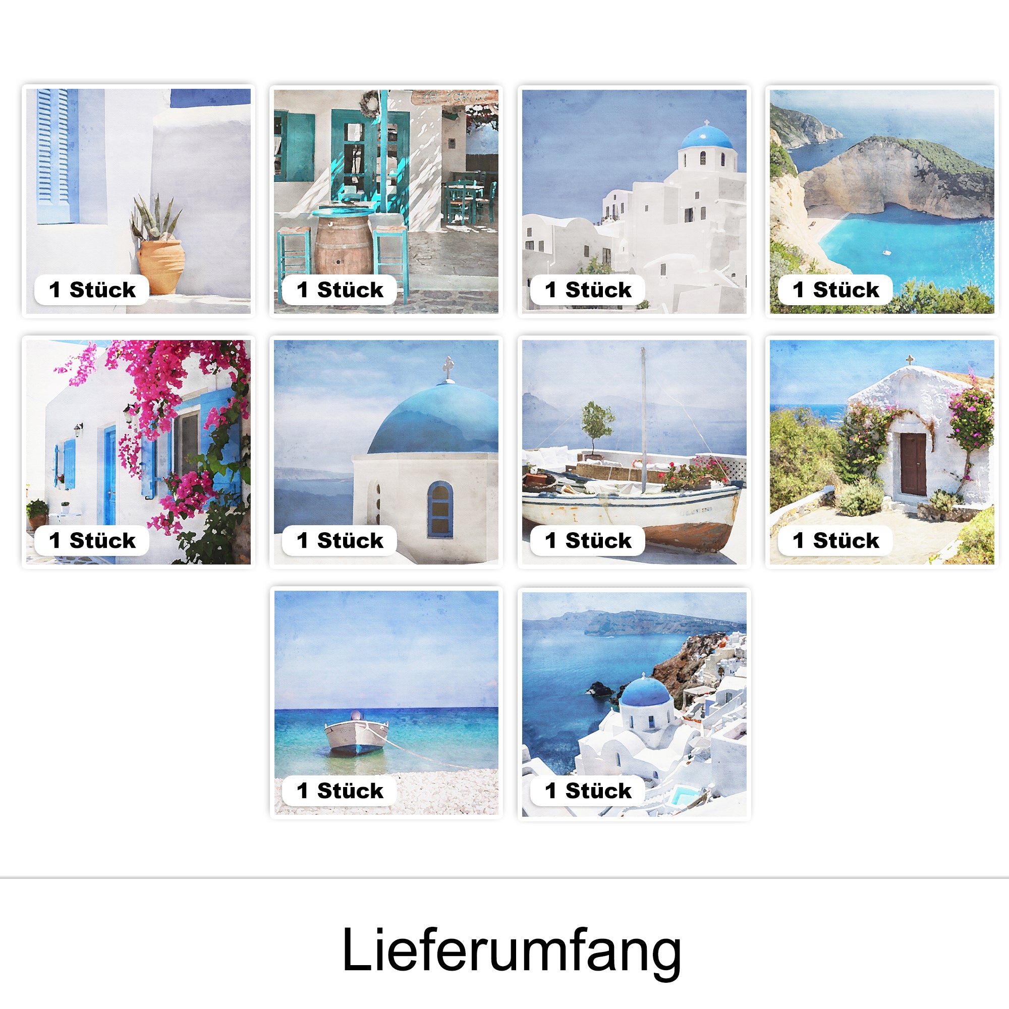 Fliesenaufkleber Santorini