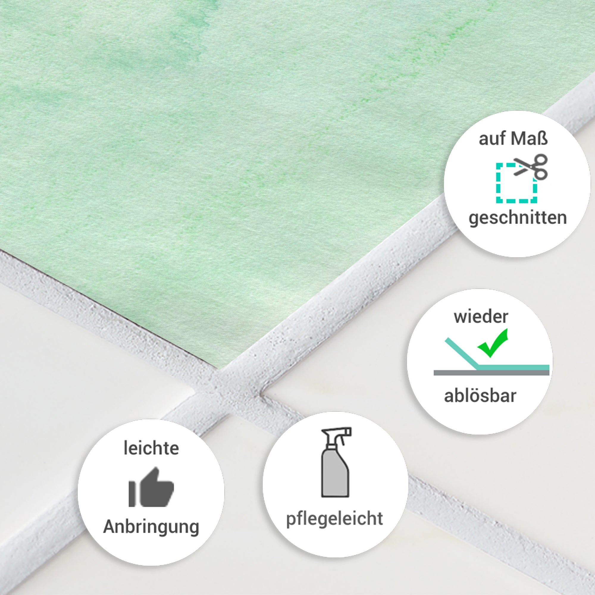 Fliesenaufkleber in grün