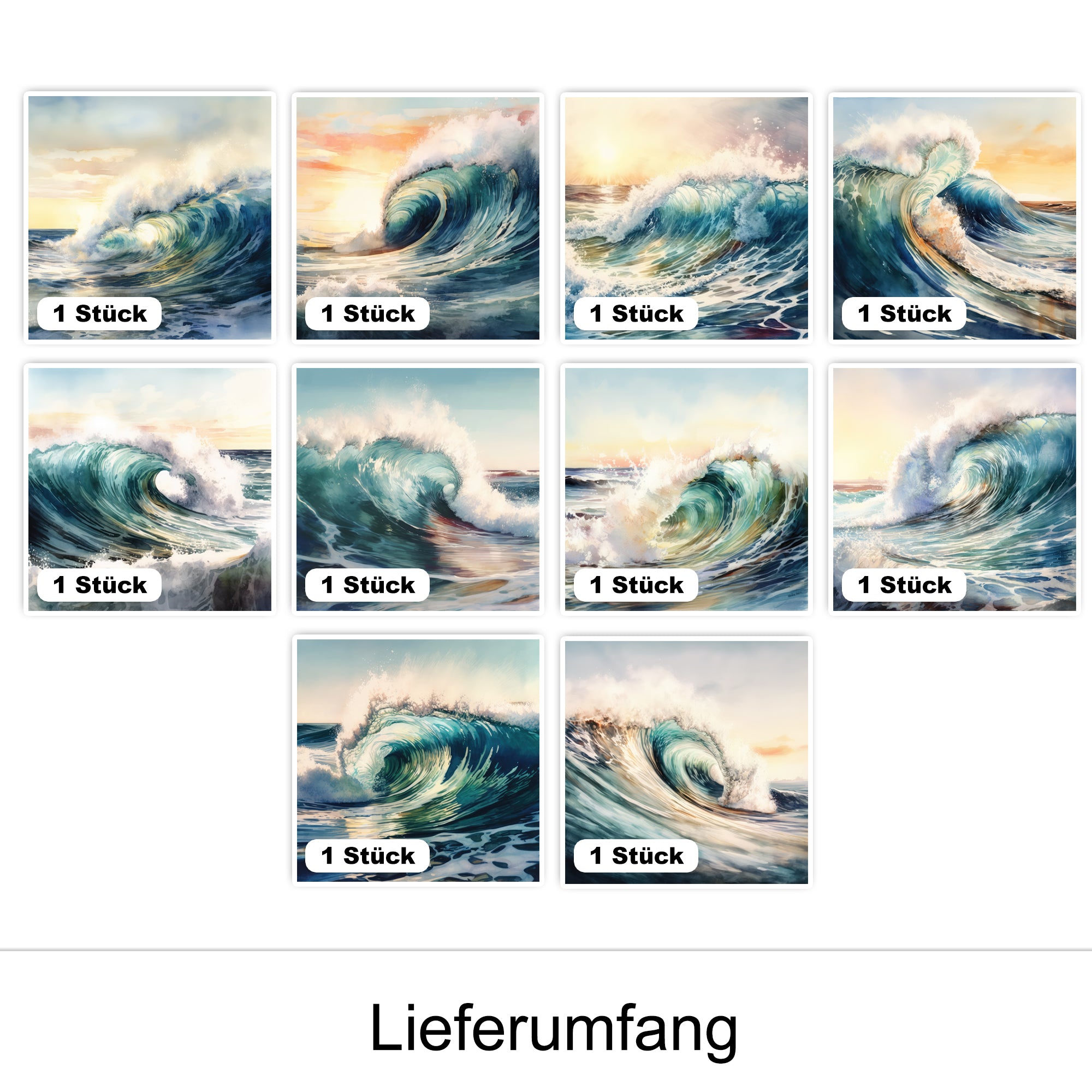 Fliesenaufkleber Welle