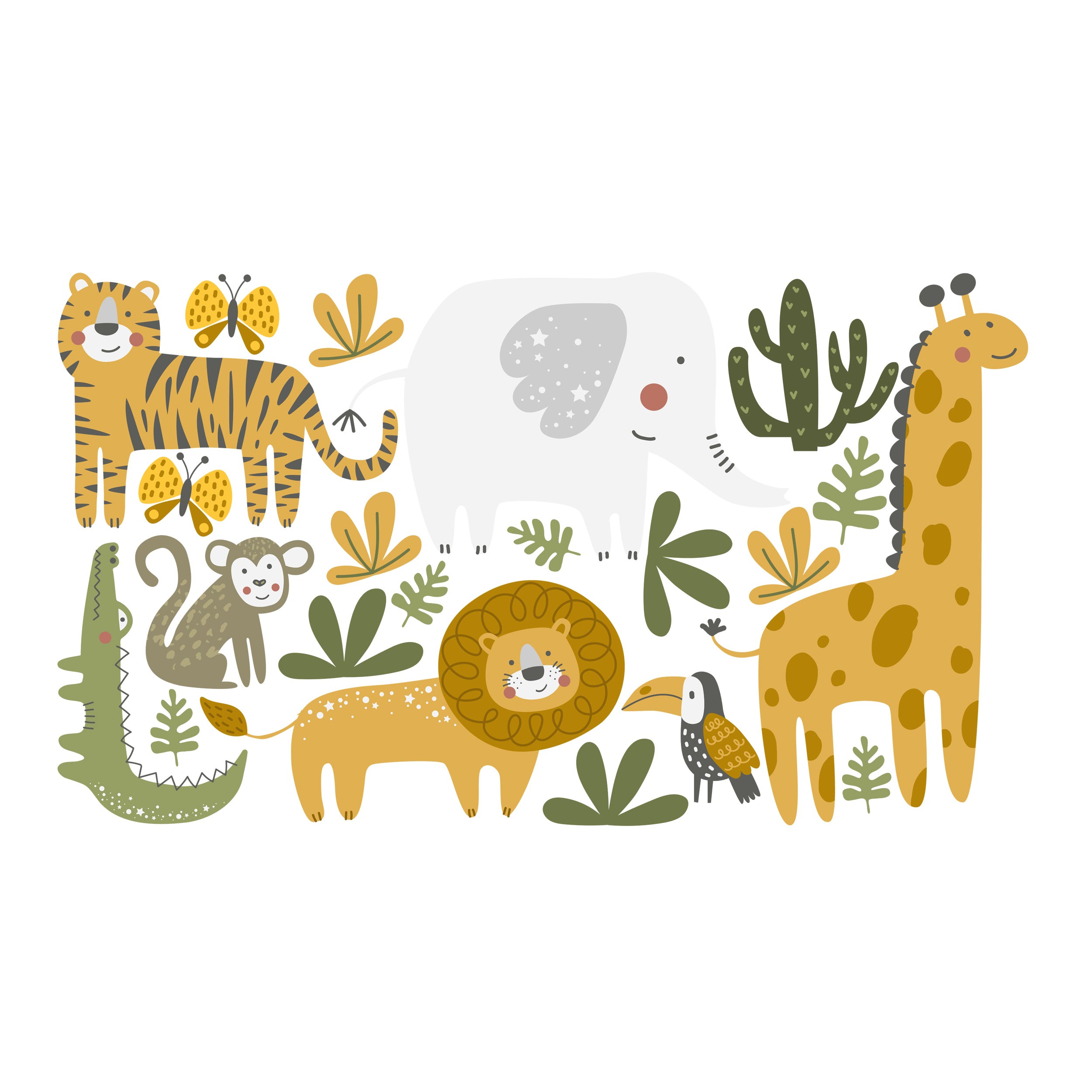Dschungel Wandtattoo Kinderzimmer
