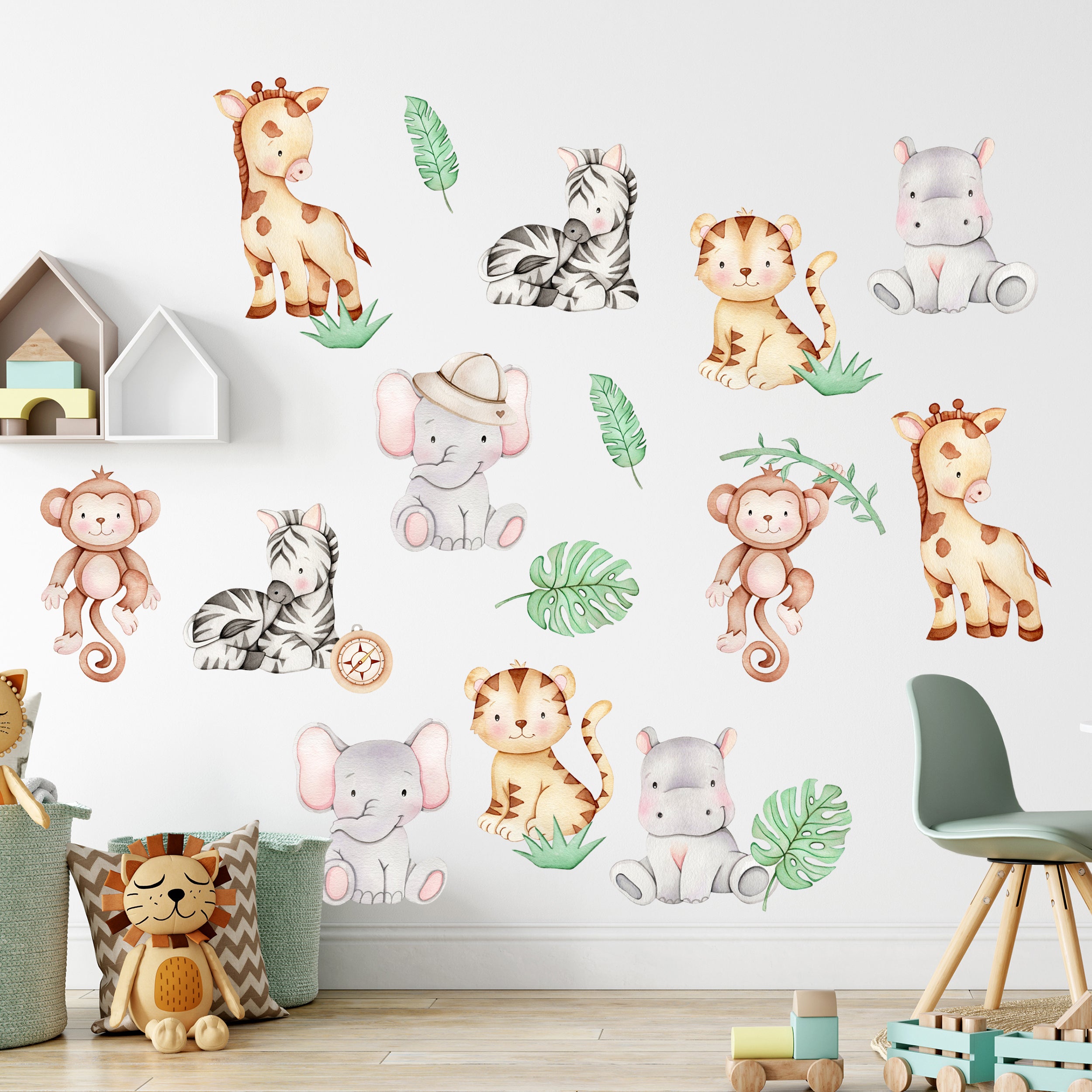 Wandtattoo Safari Tiere