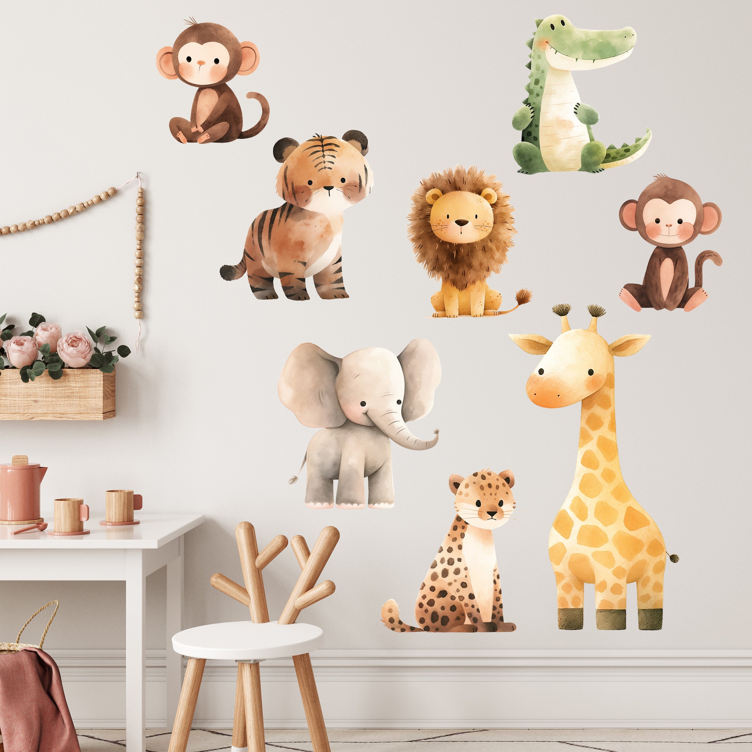 Wandtattoo Tierwelt im Dschungel