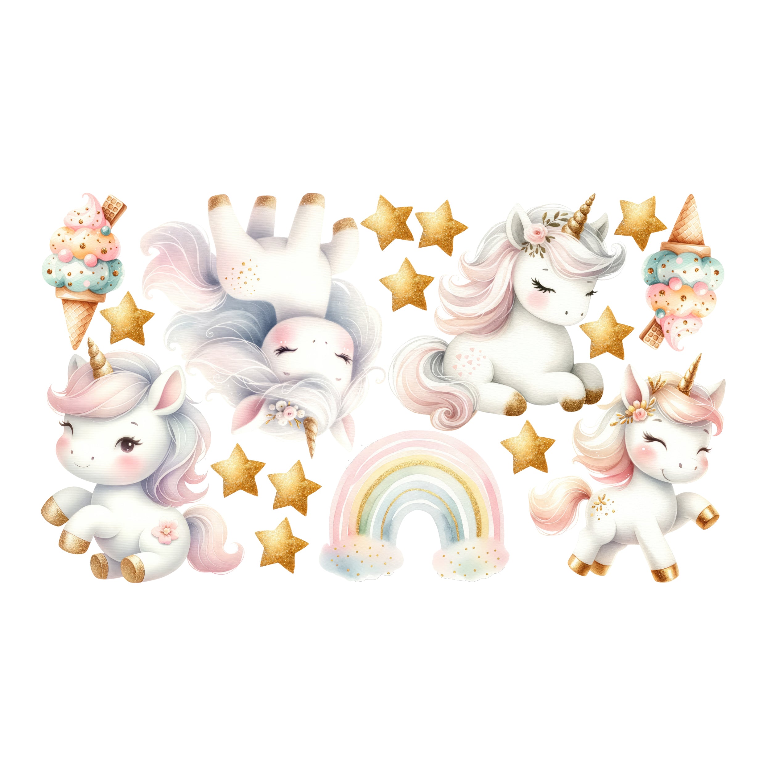 Wandtattoo Einhorn-Motiv