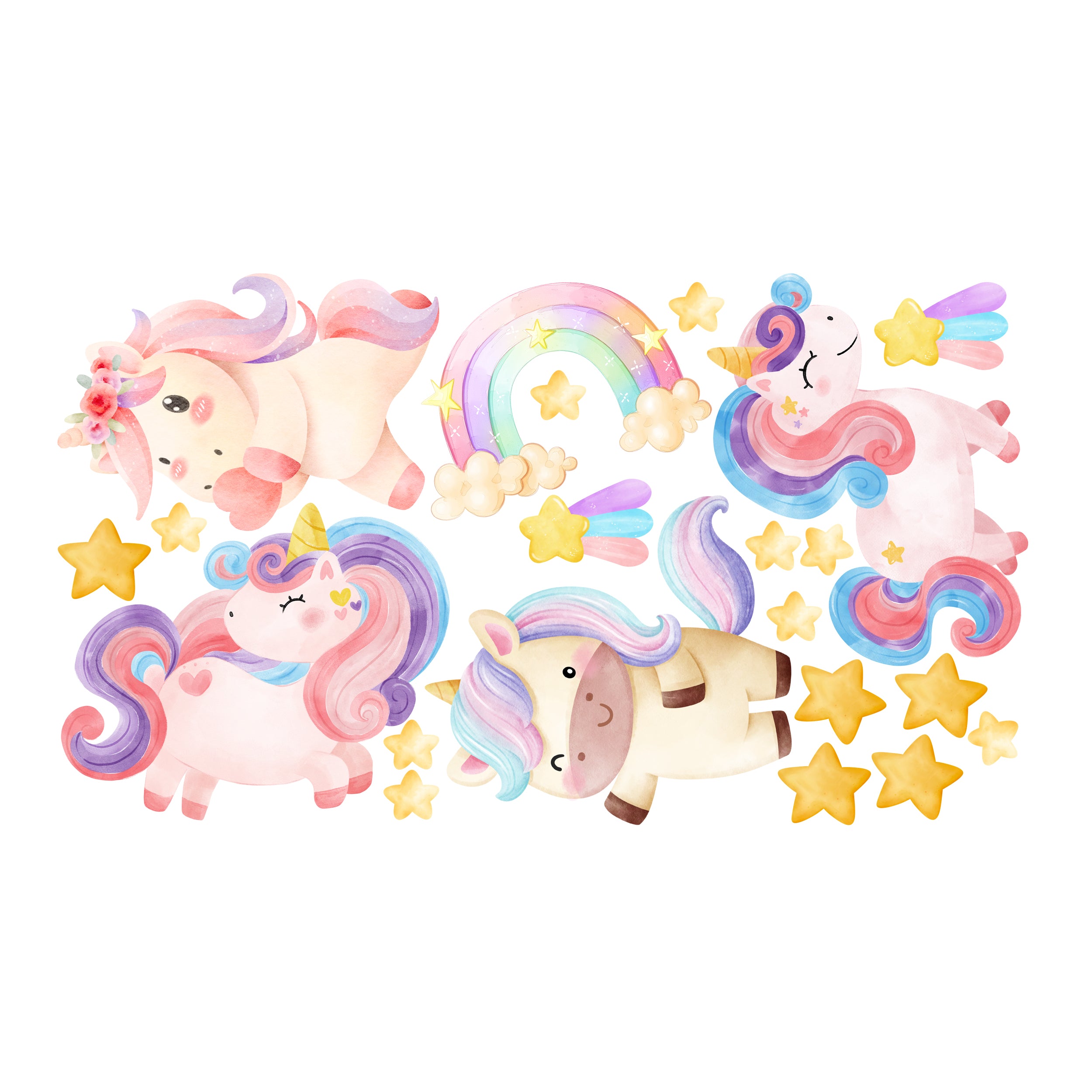 Wandtattoo Einhornwelt