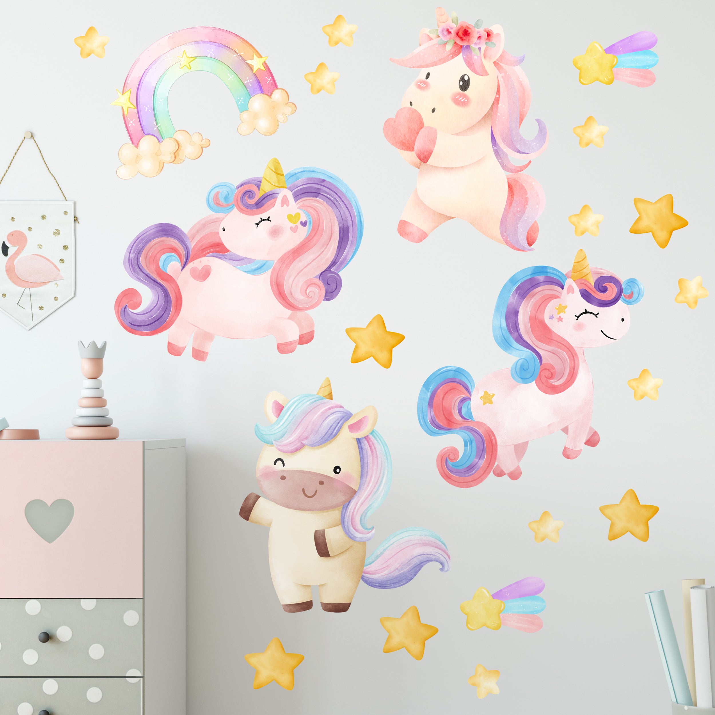 Wandtattoo Einhornwelt