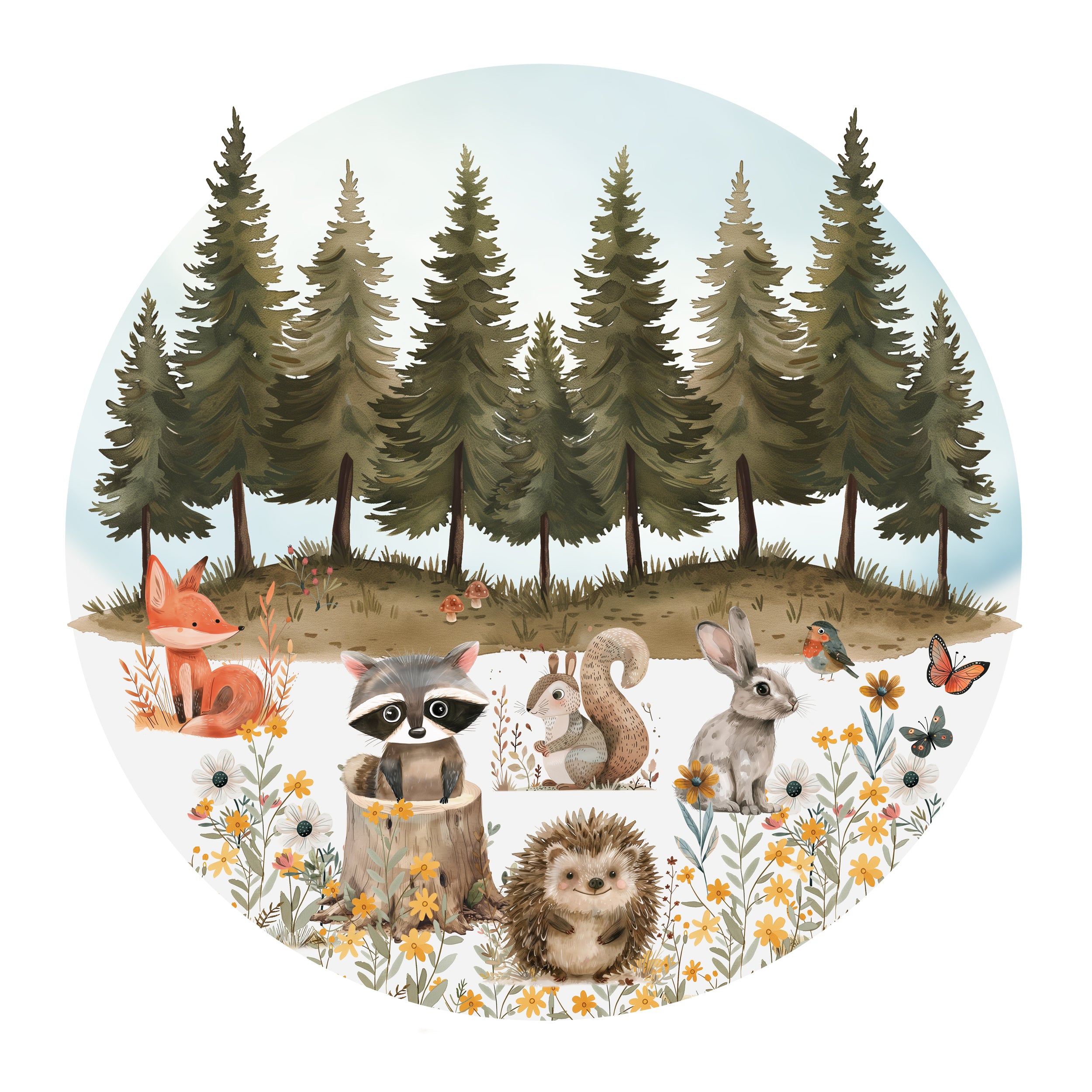 Wandtattoo Waldtiere