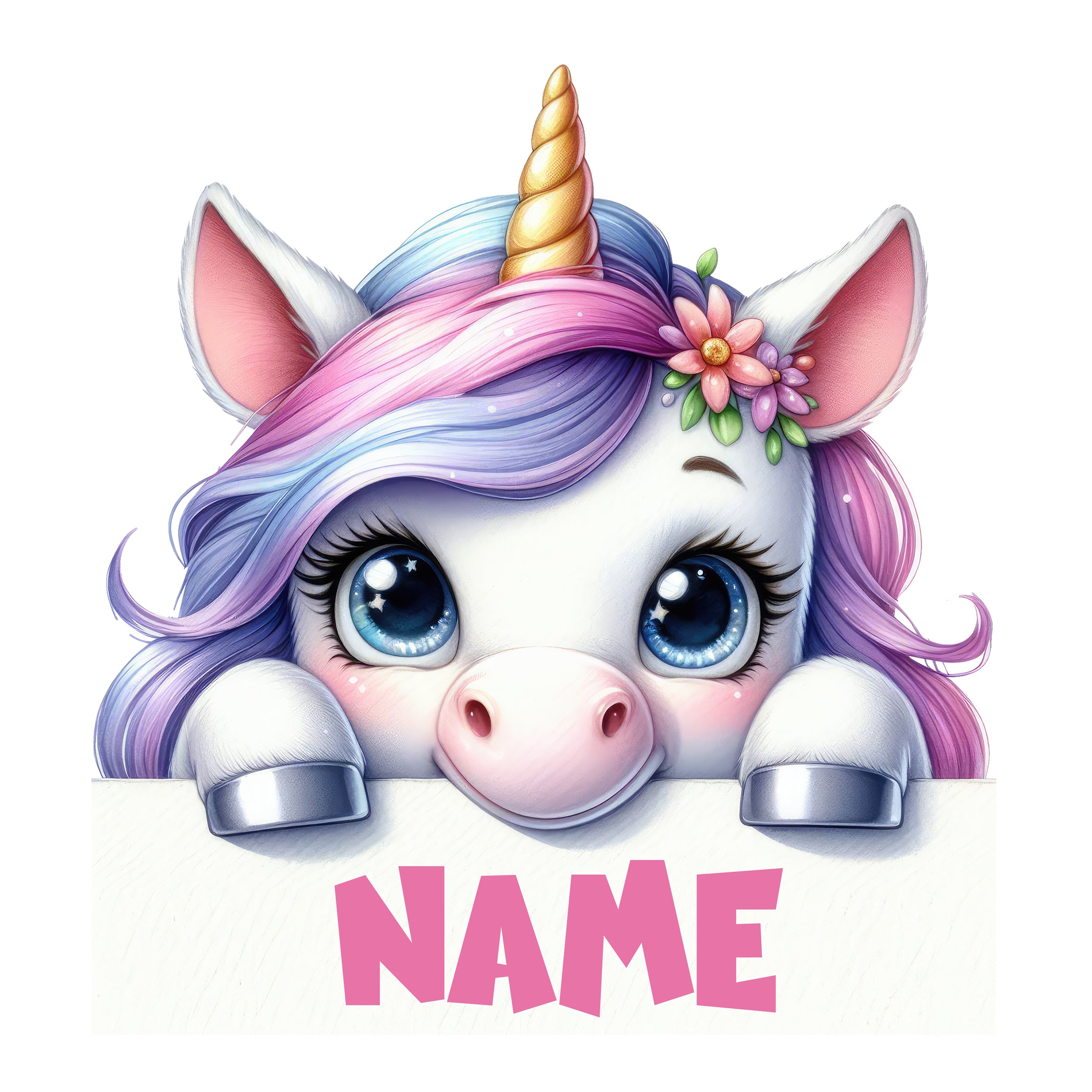 Wandtattoo Einhorn mit Name