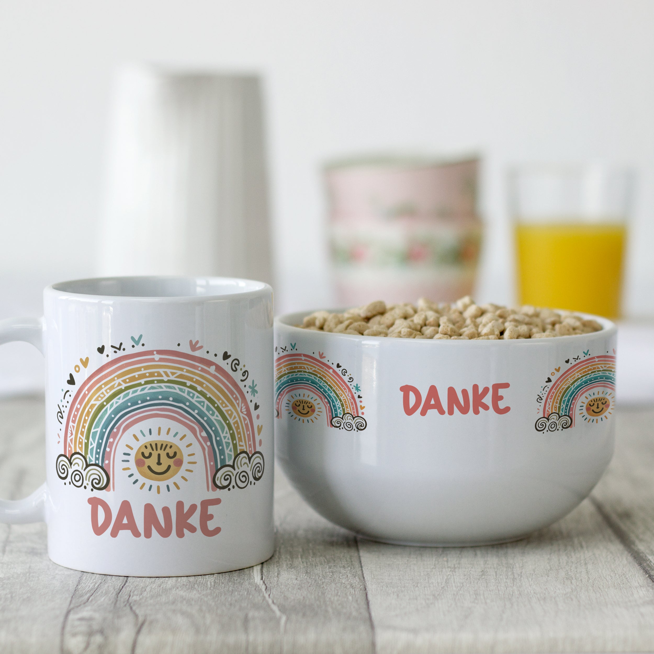 Frühstücksset Regenbogen - Ein fröhlicher Start in den Tag