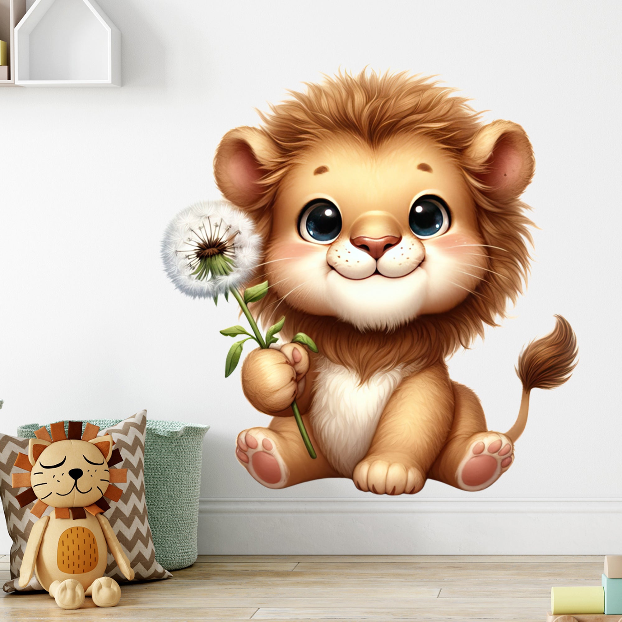 Wandtattoo Löwe mit Pusteblume