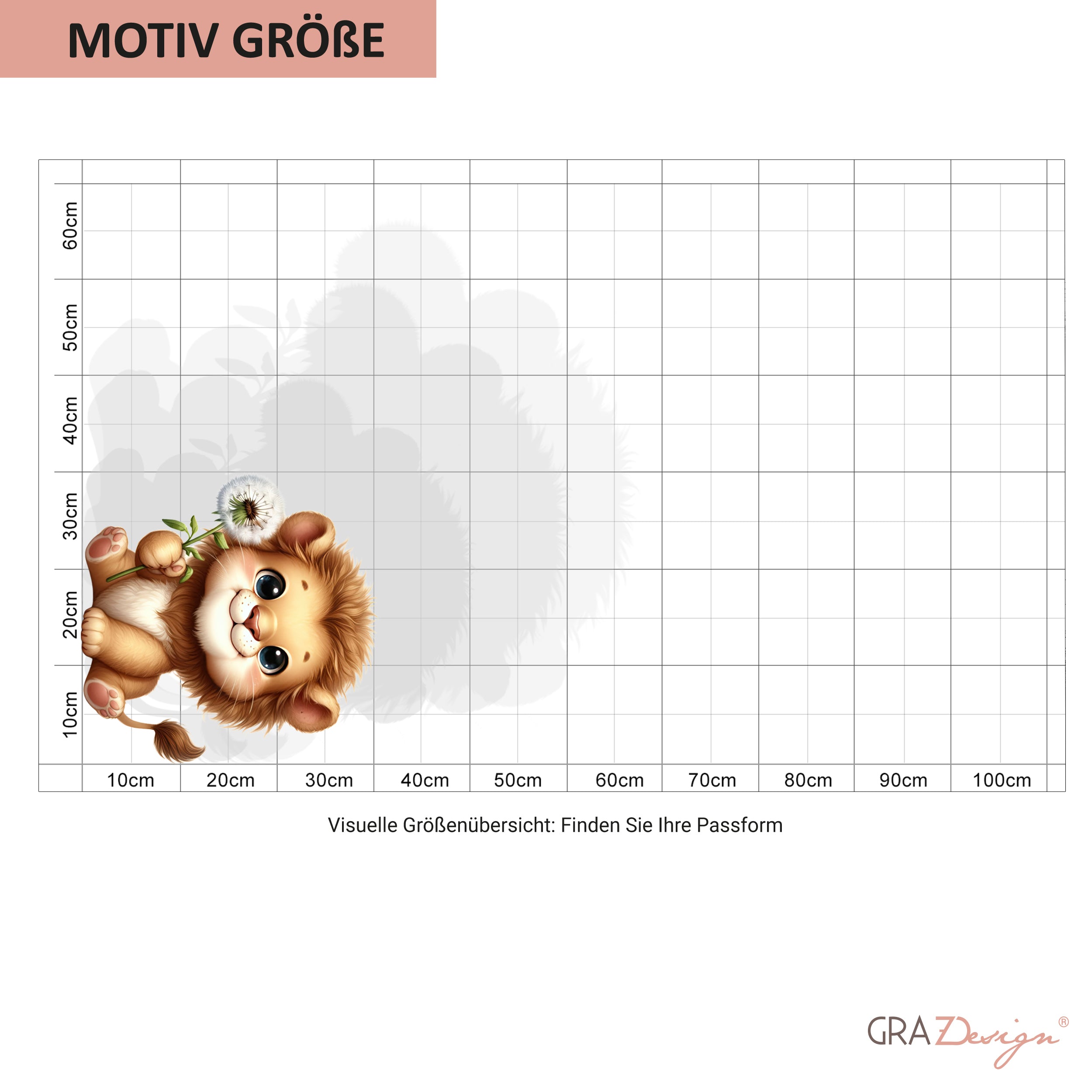 Wandtattoo Löwe mit Pusteblume