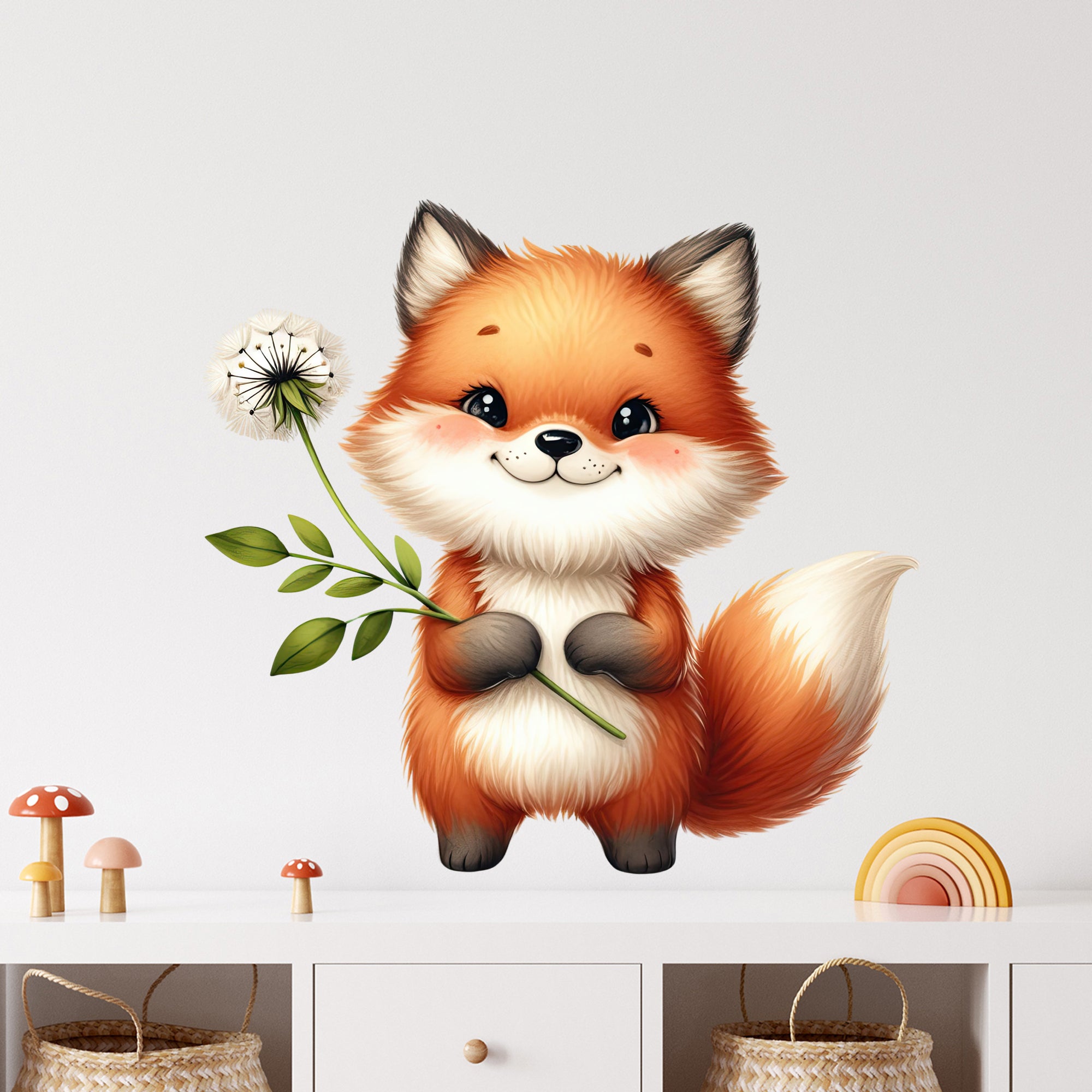 Wandtattoo Fuchs mit Blume