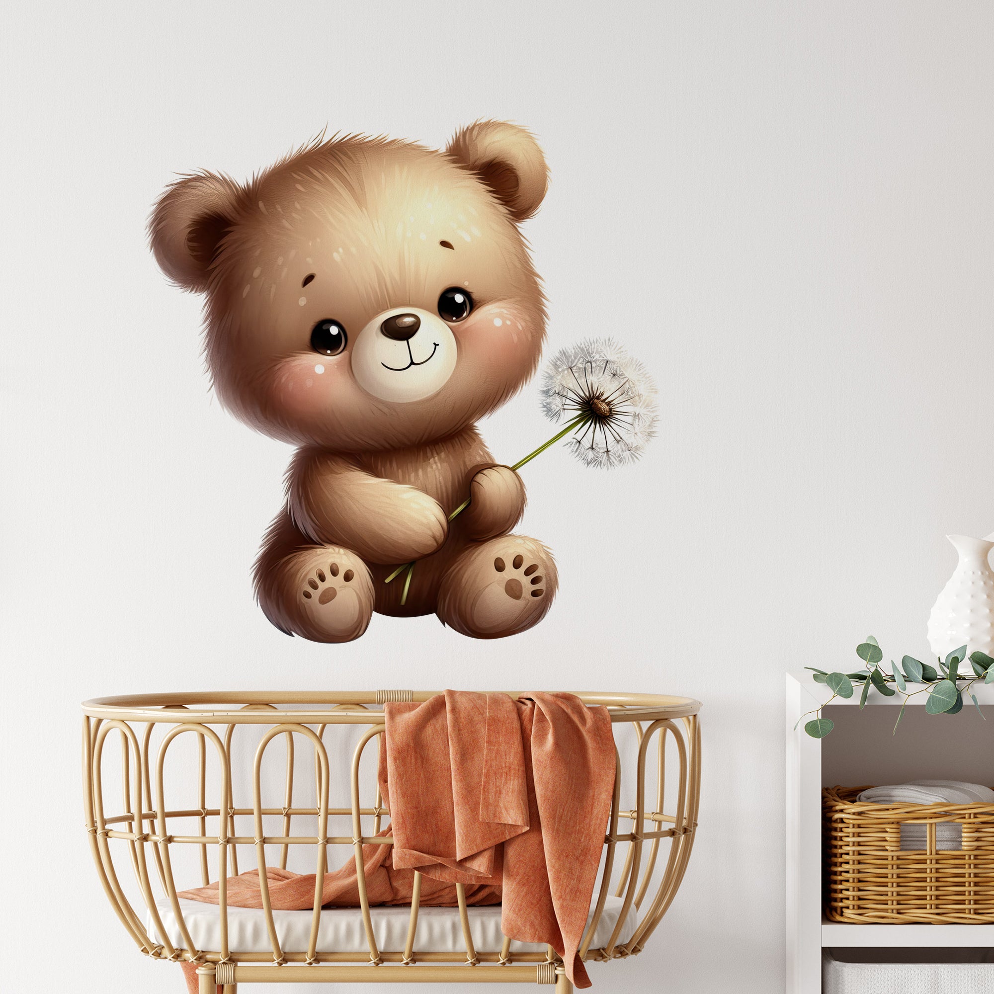 Wandtattoo Bärchen mit Pusteblume