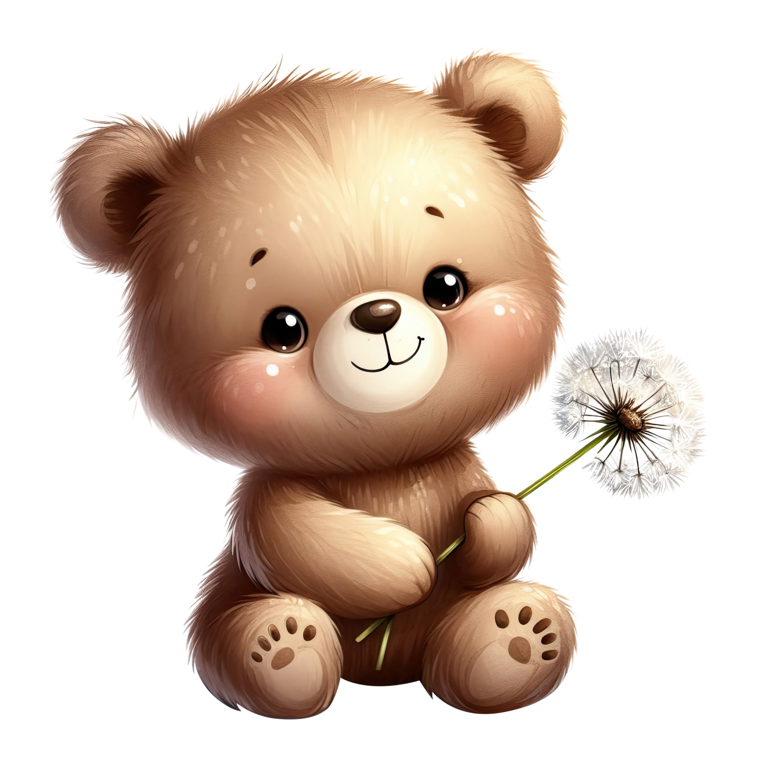 Wandtattoo Bärchen mit Pusteblume