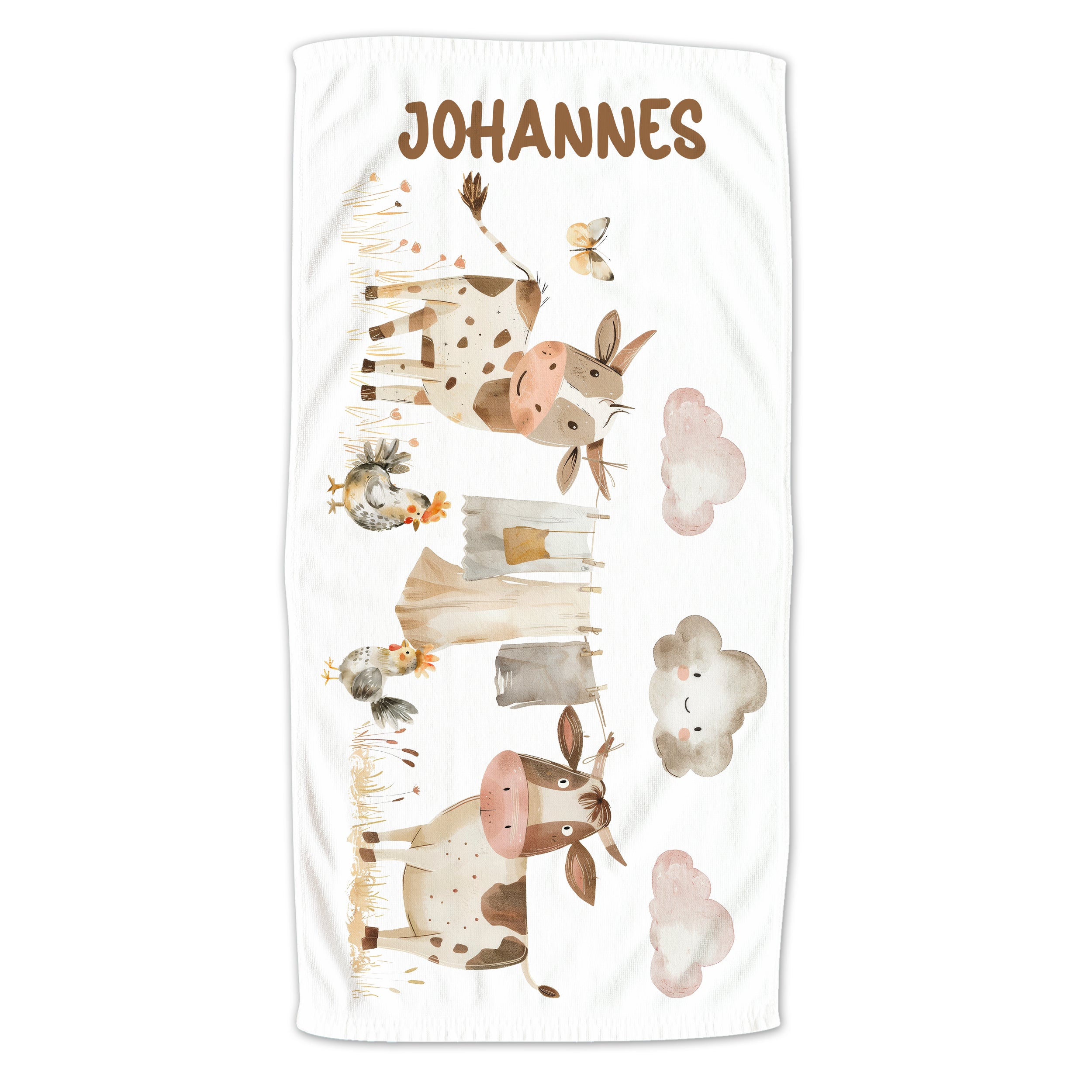 Handtuch Bauernhof mit Kühen