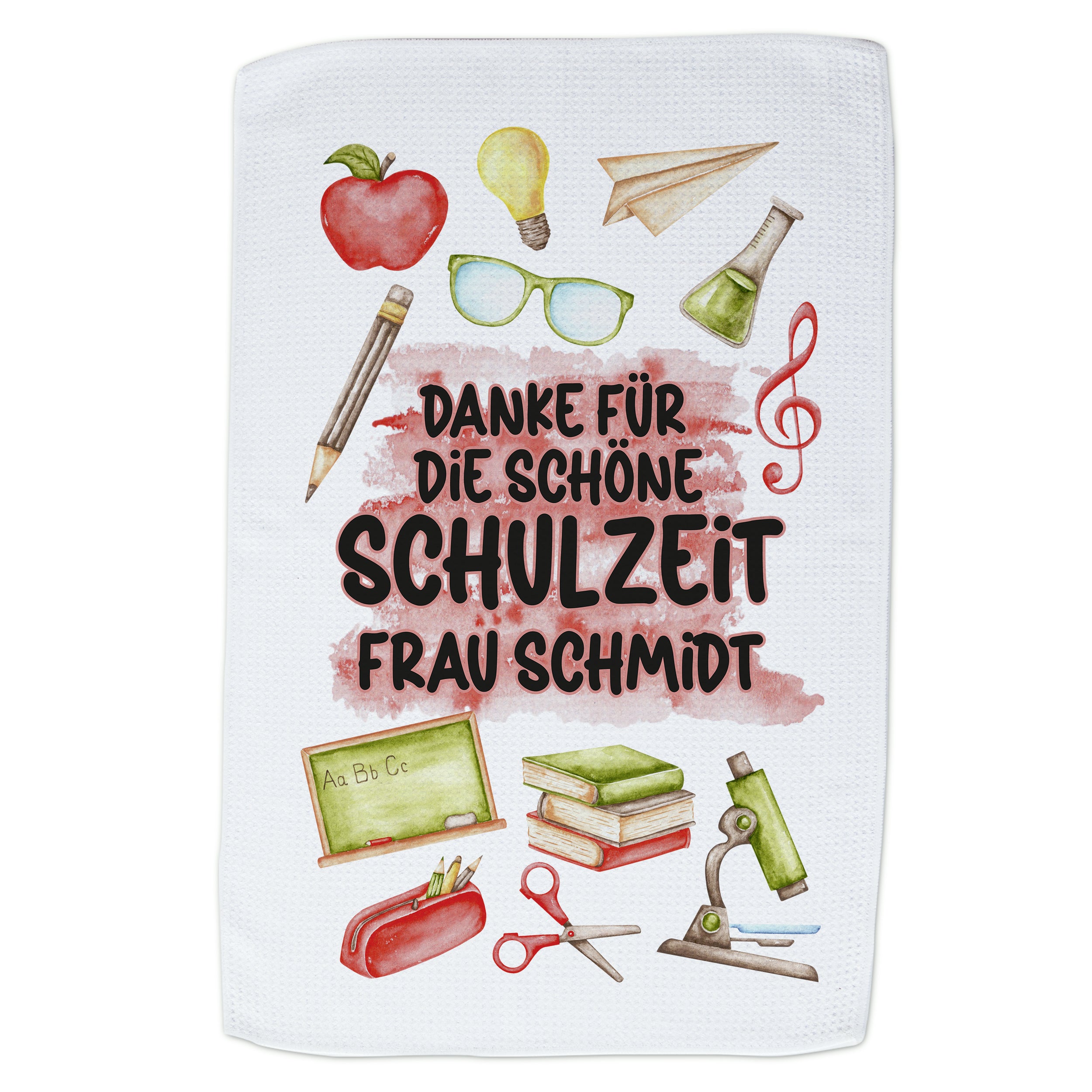 Geschirrtuch Schulzeit - Ein Dankeschön für tolle Erinnerungen