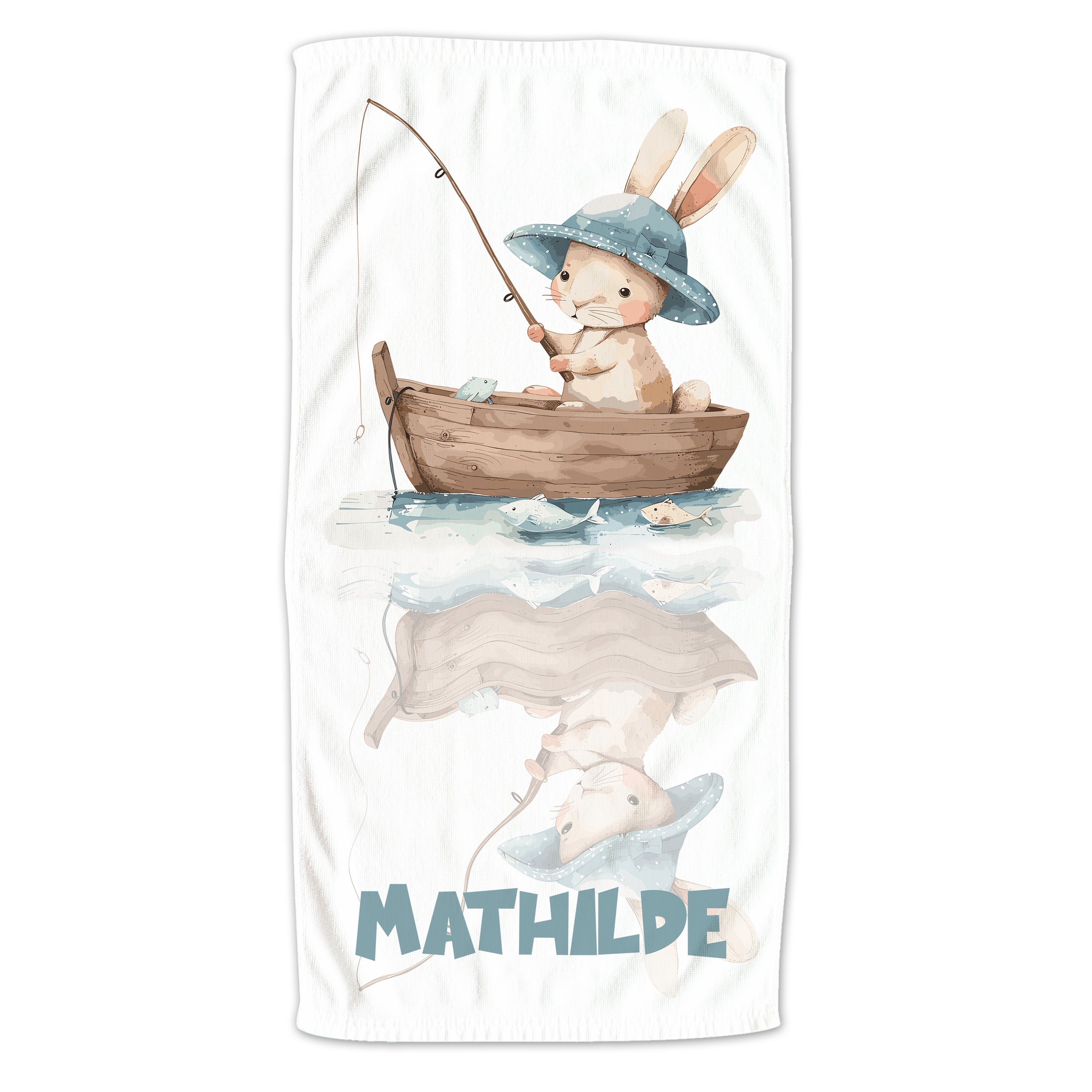 Handtuch mit süßem Hasenmotiv