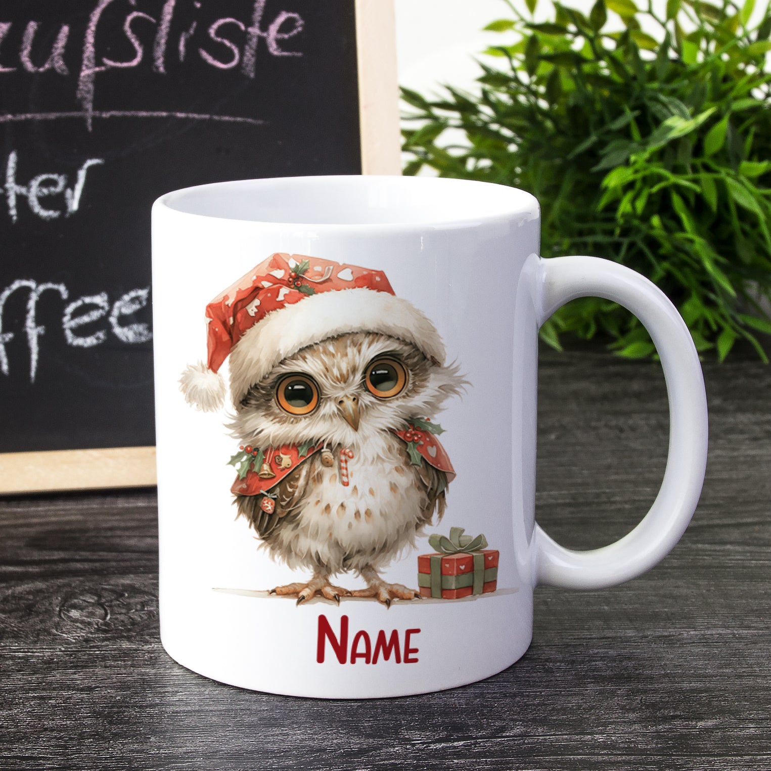 Weihnachtstasse Eule