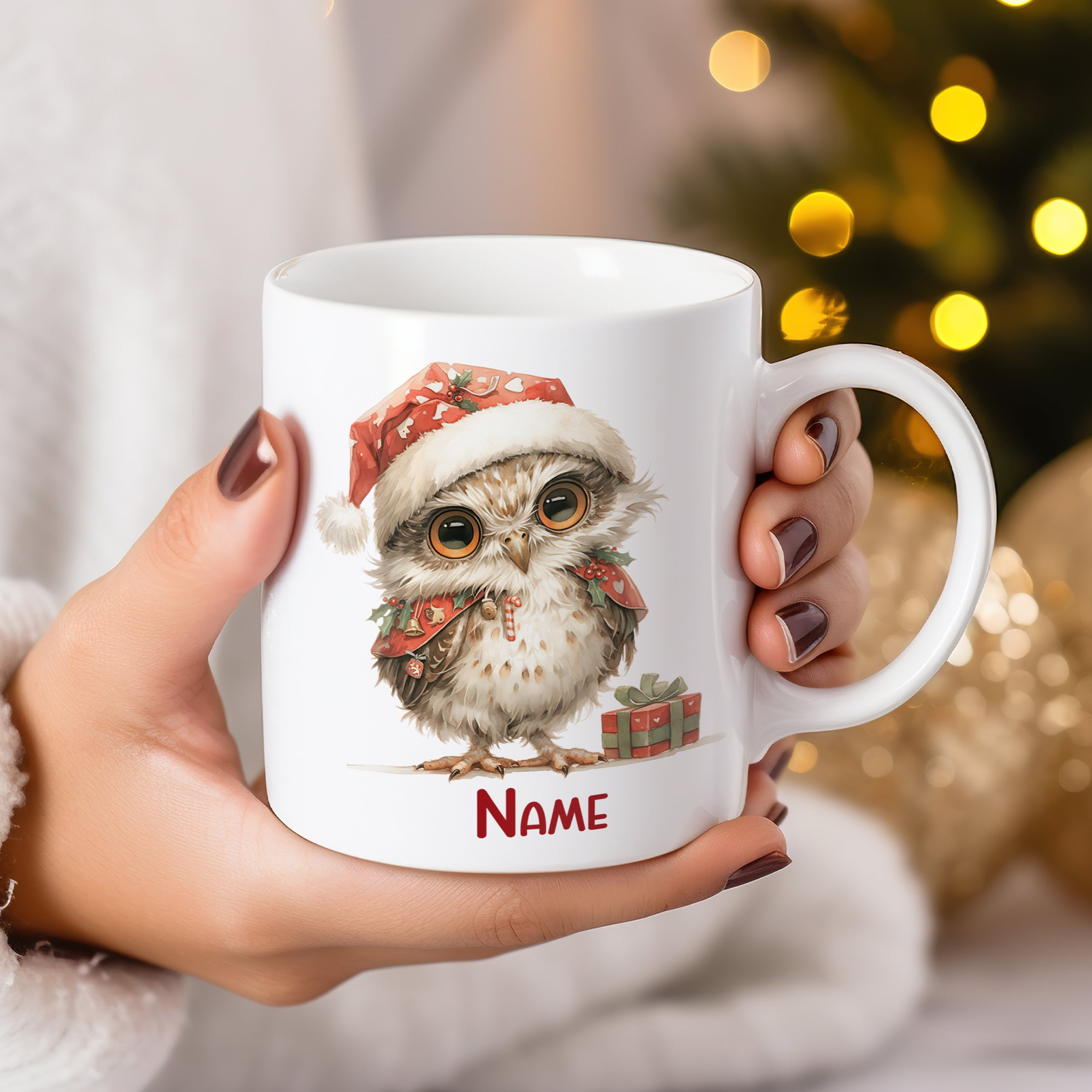 Weihnachtstasse Eule