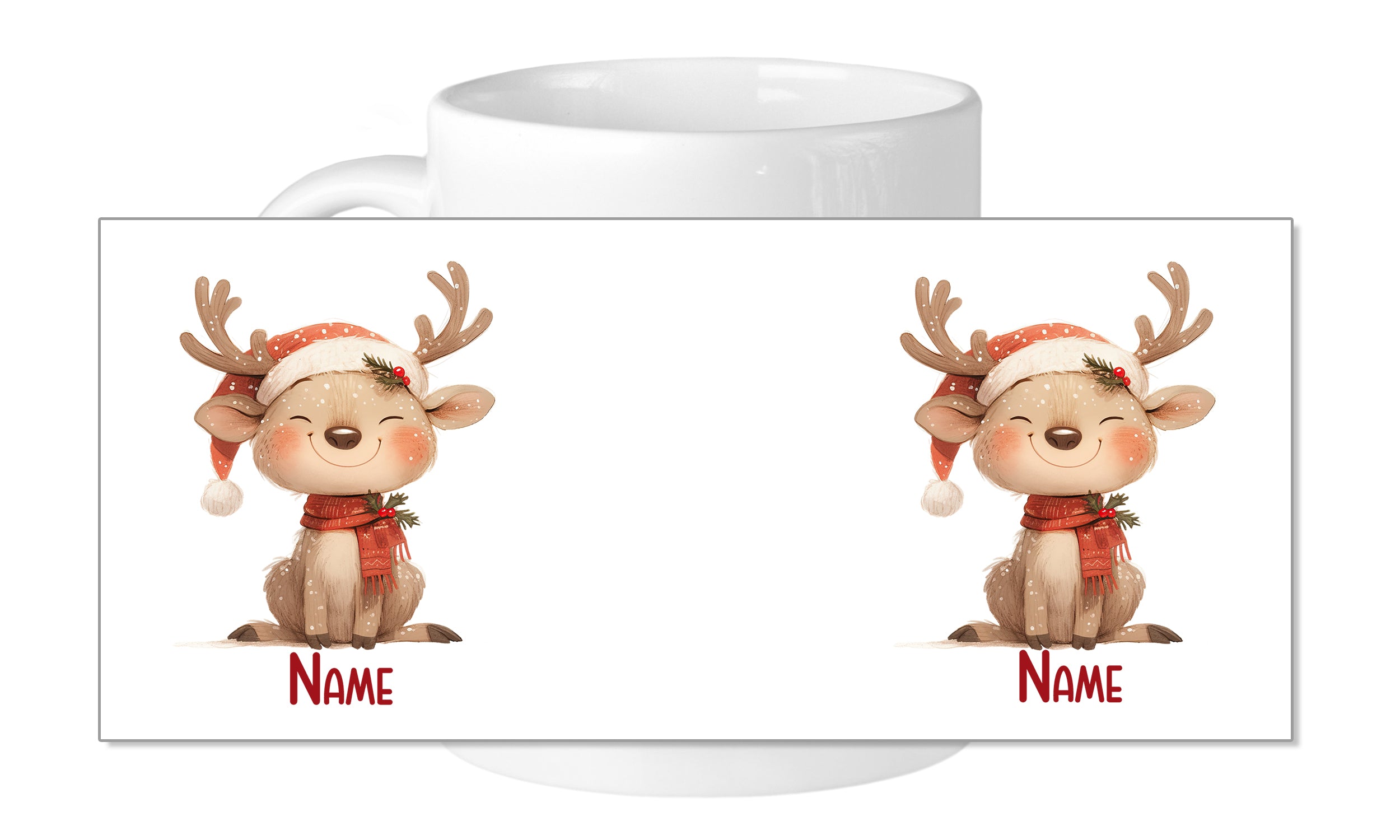 Weihnachtstasse mit Rentier