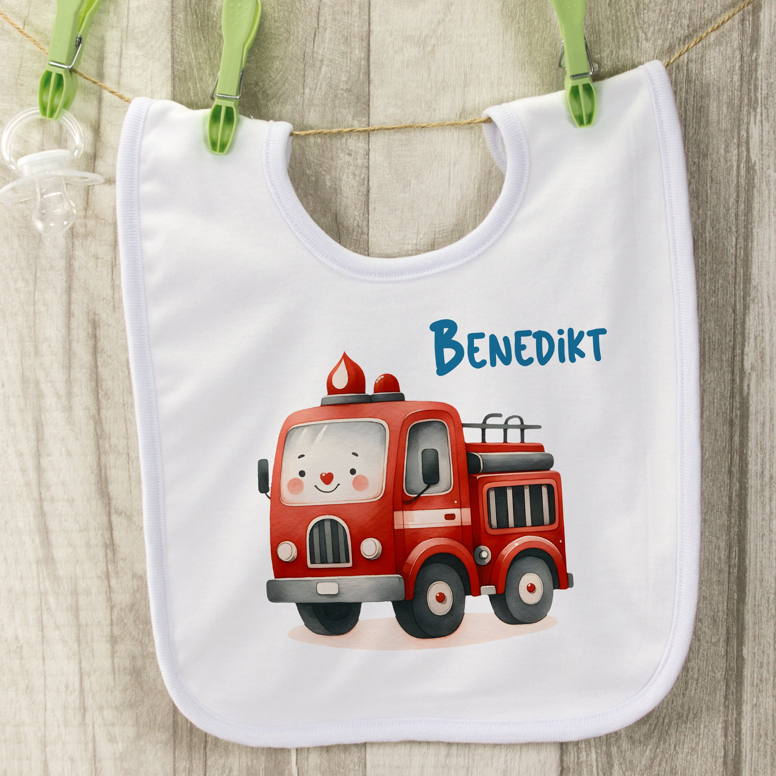 Baby Lätzchen Feuerwehrwagen