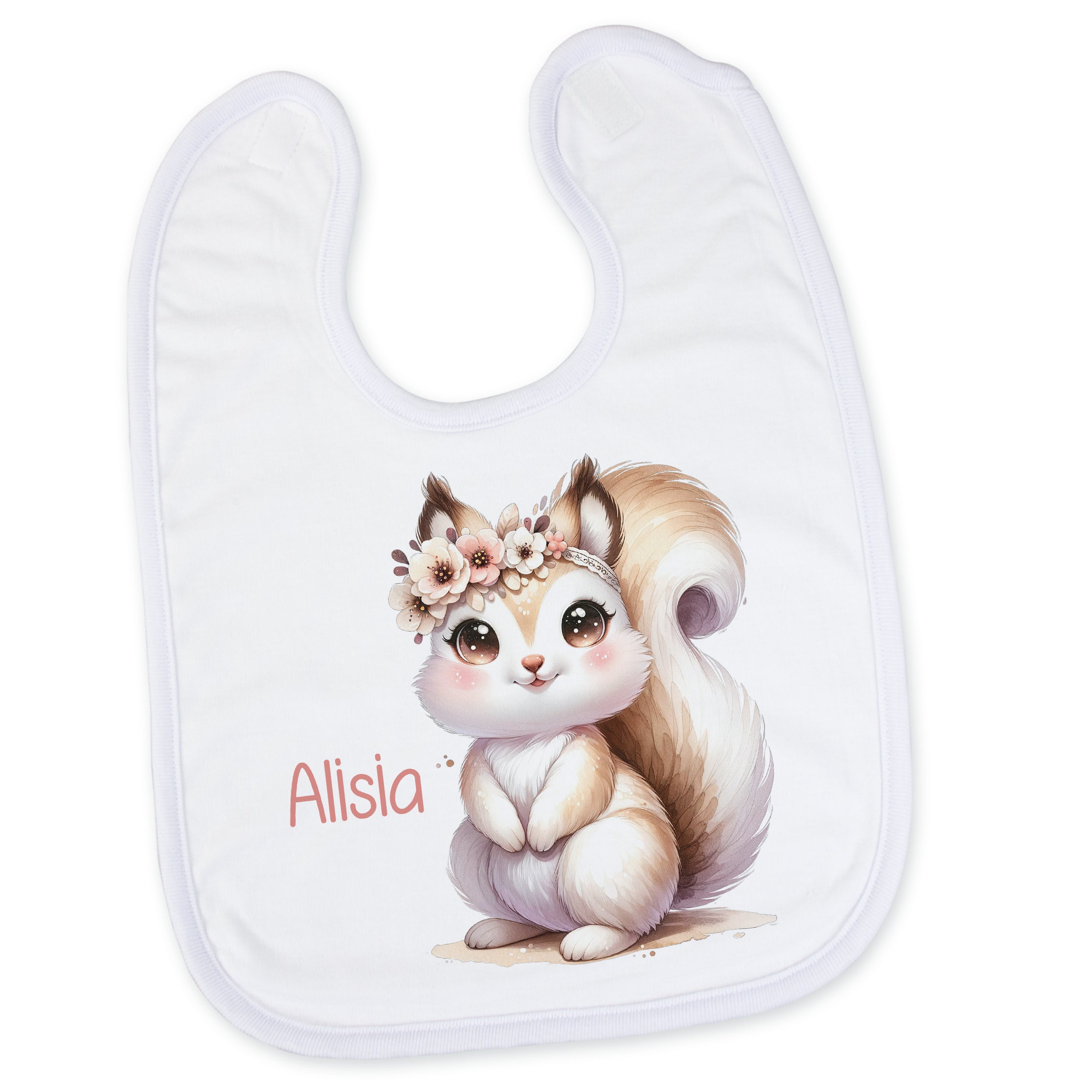 Baby Lätzchen mit niedlichem Eichhörnchen