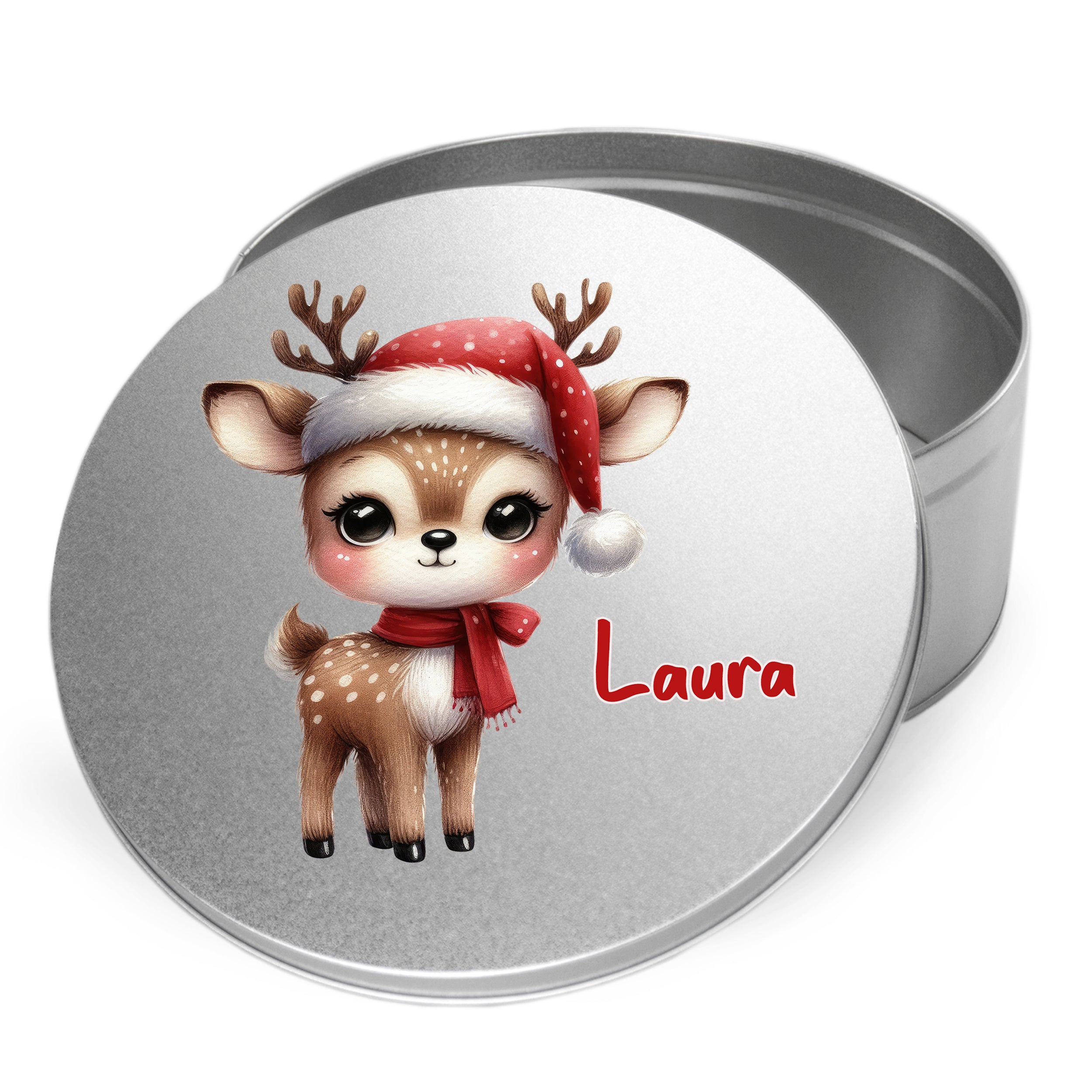 Keksdose mit Reh-Motiv - Süße Weihnachtsüberraschung