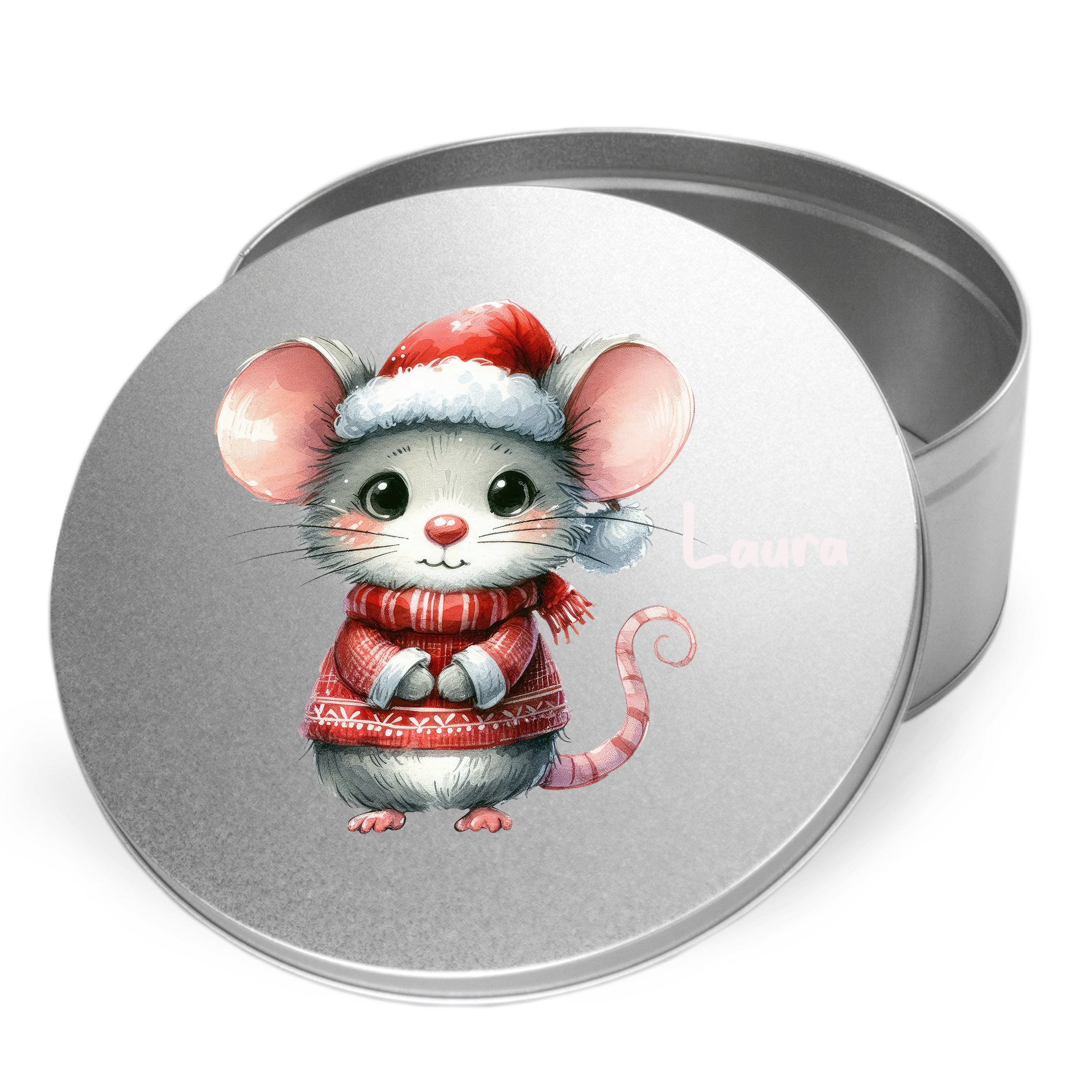 Keksdose Maus im Weihnachtslook - Süße Naschereien stilvoll aufbewahren