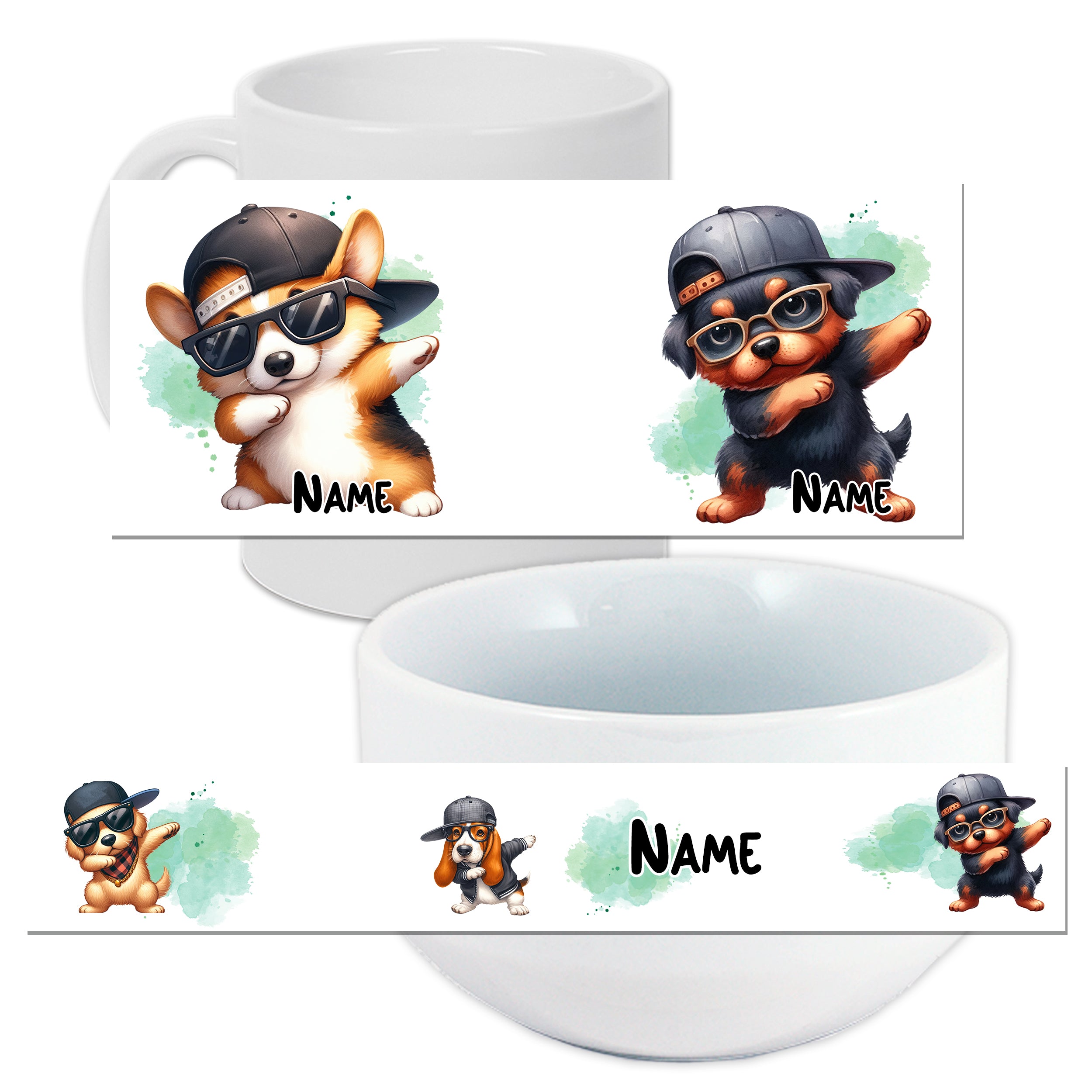 Frühstücksset Coole Hunde mit Sonnenbrille