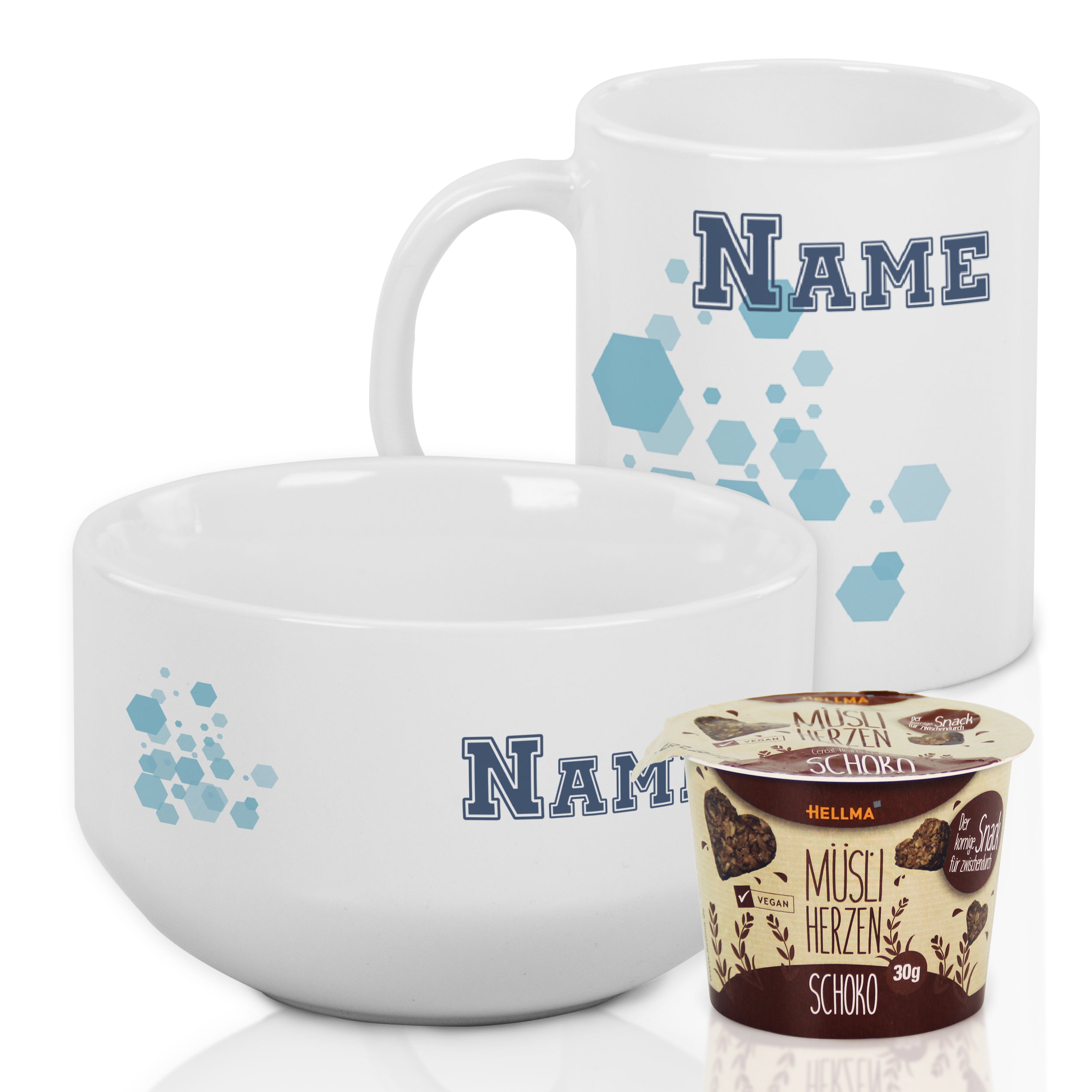 Frühstücksset Müslischale mit Tasse