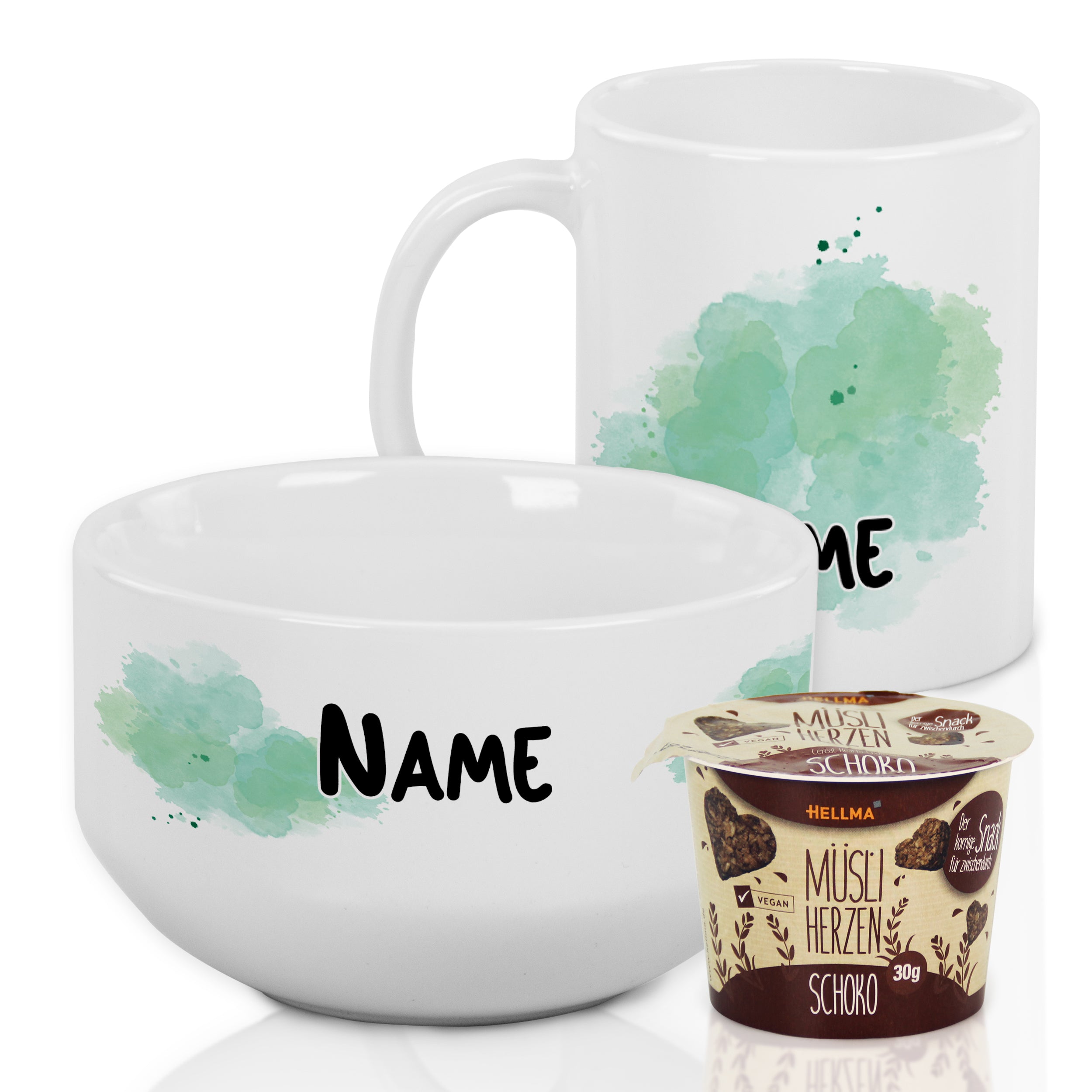 Frühstücksset Müslischale mit Tasse