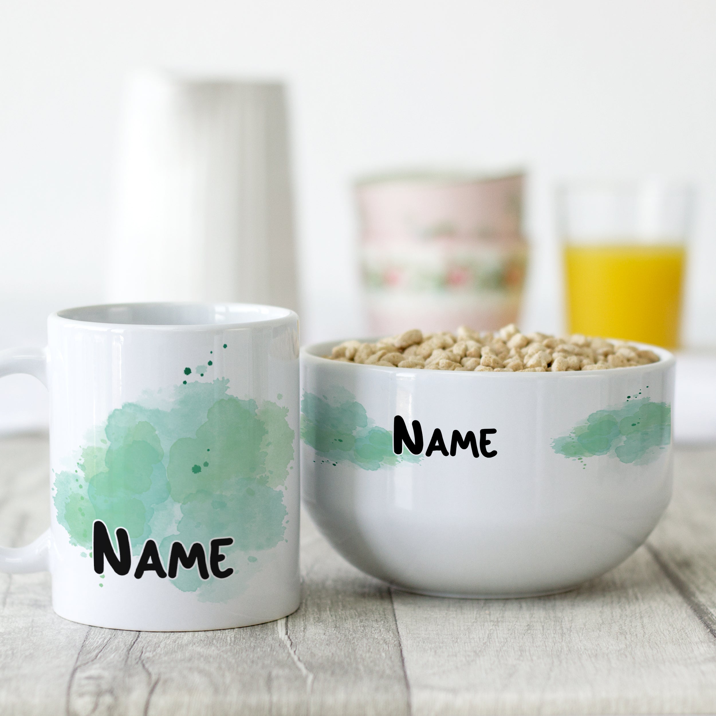 Frühstücksset Müslischale mit Tasse