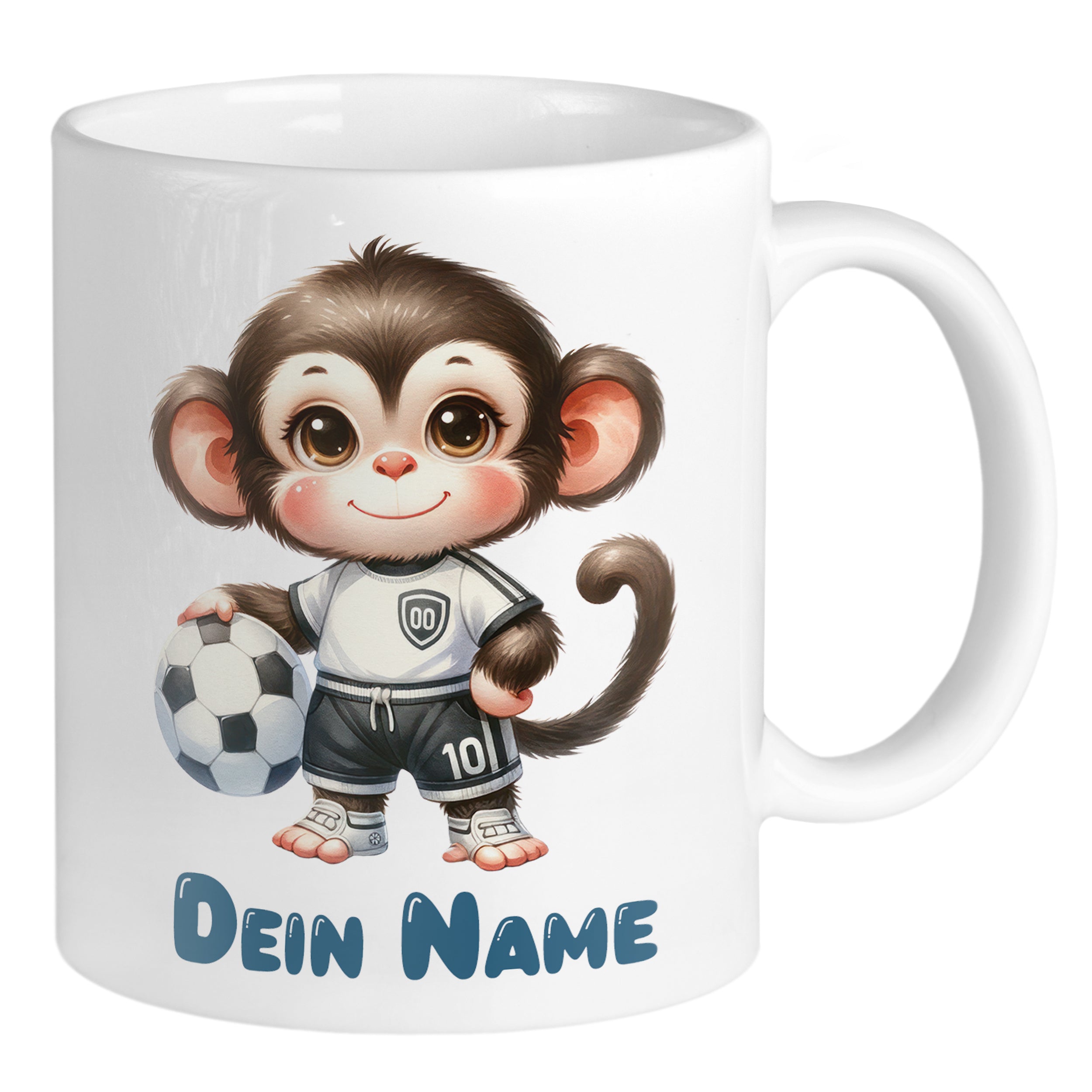 Tasse mit niedlichem Affenmotiv
