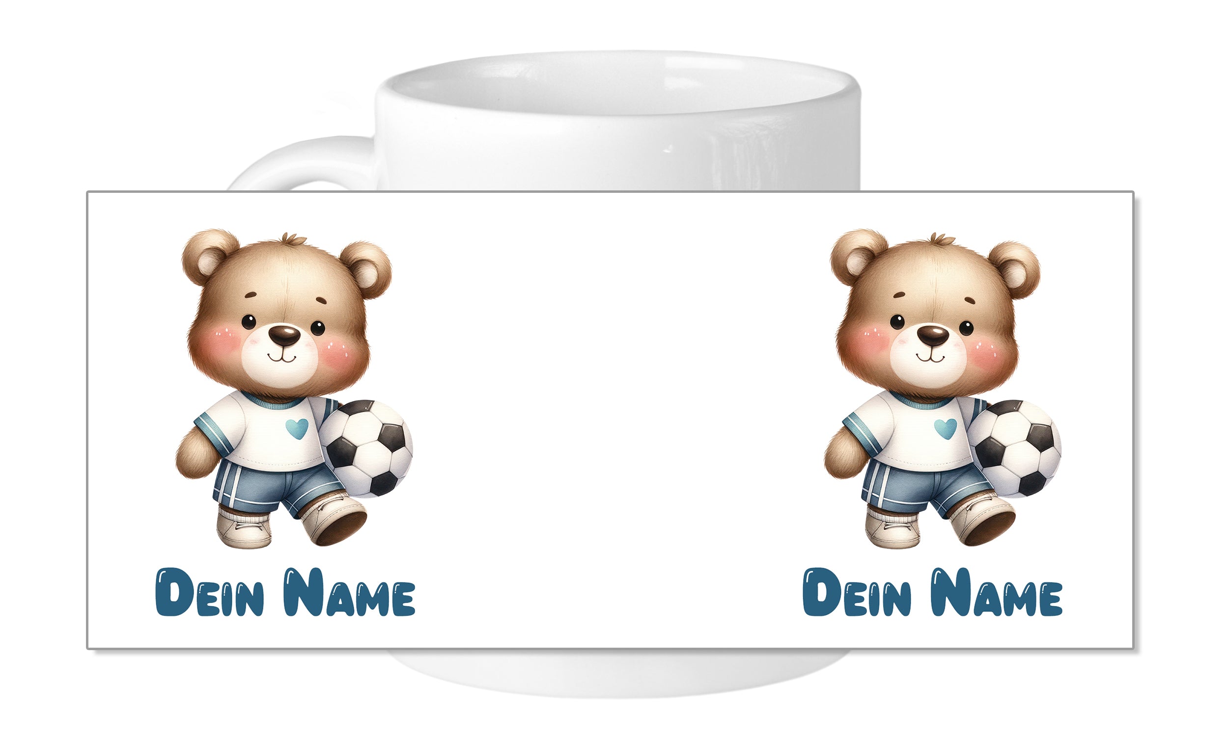 Tasse Bär mit Fußball
