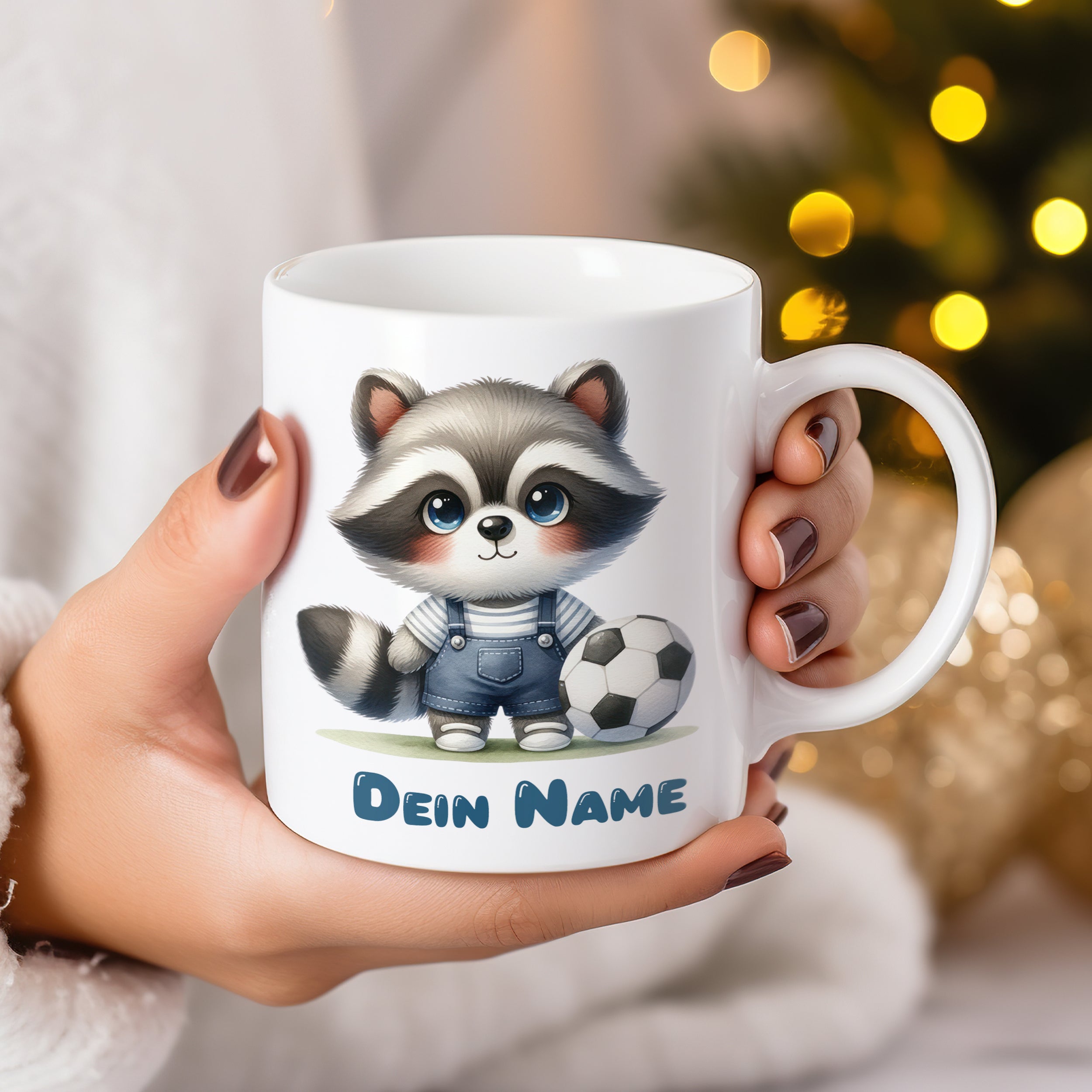 Tasse mit niedlichem Waschbären