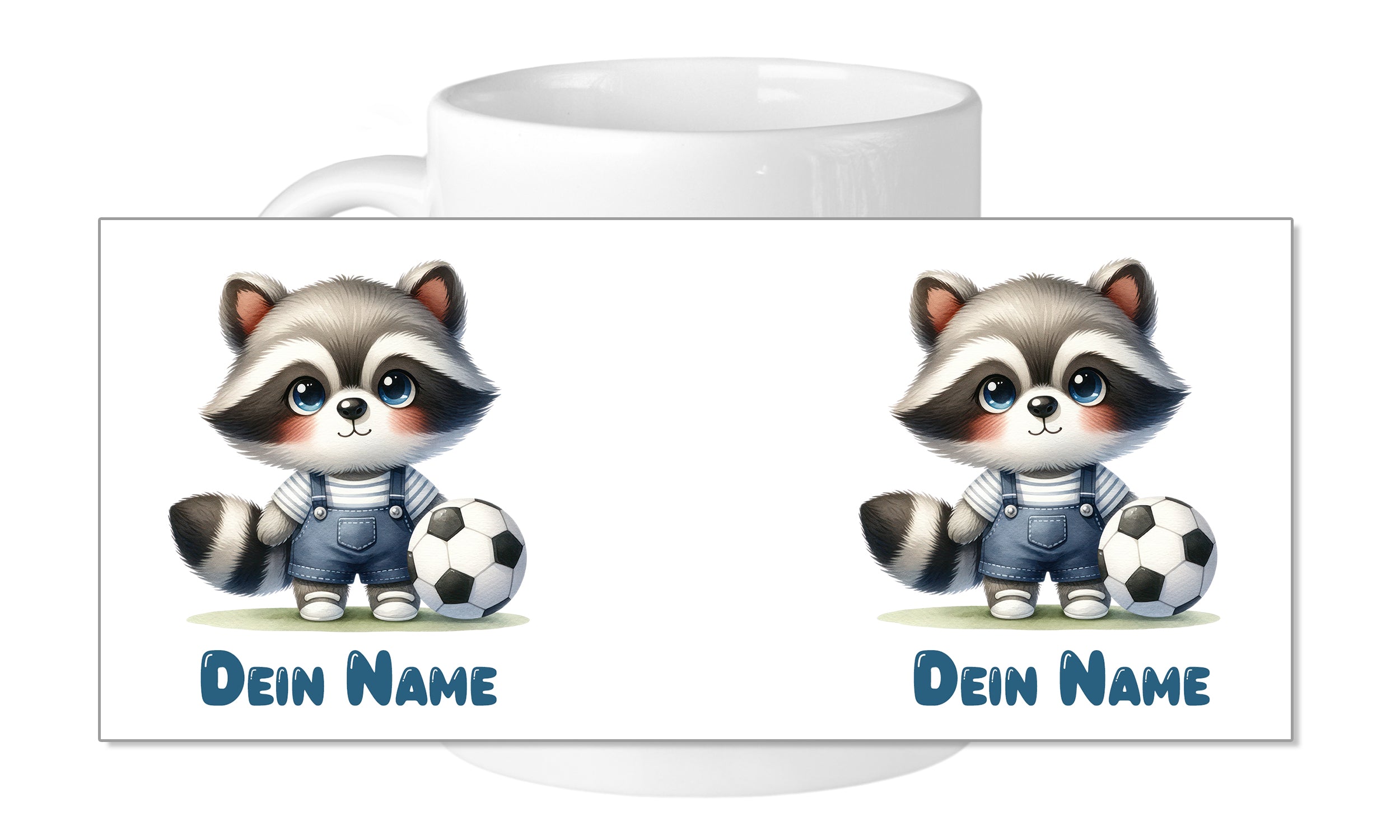 Tasse mit niedlichem Waschbären