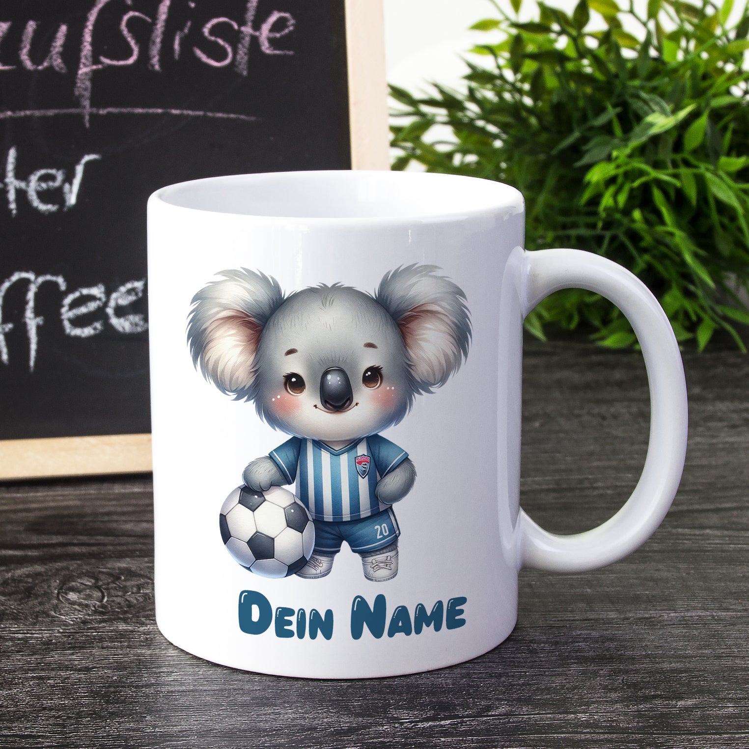 Tasse Koala mit Fußball