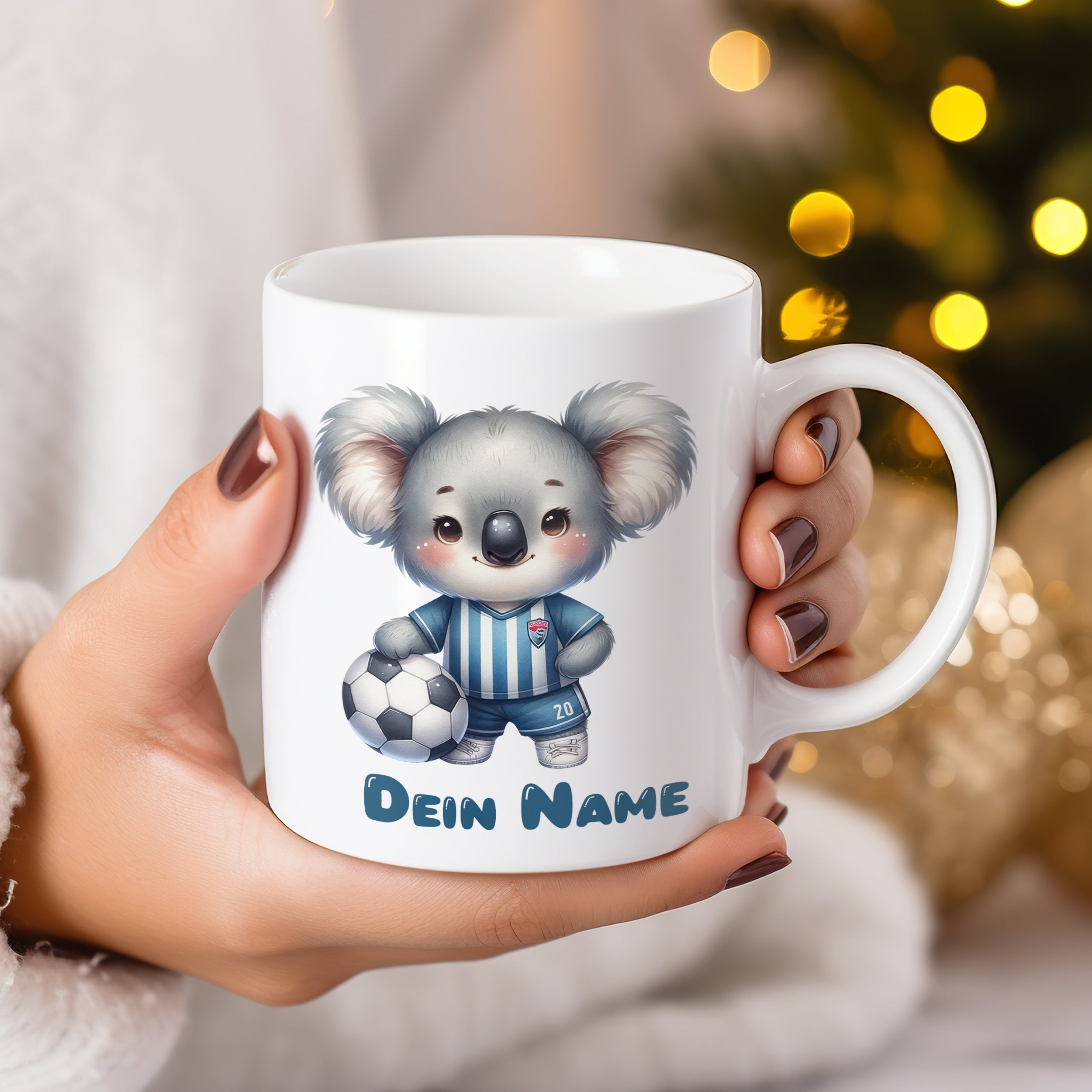 Tasse Koala mit Fußball