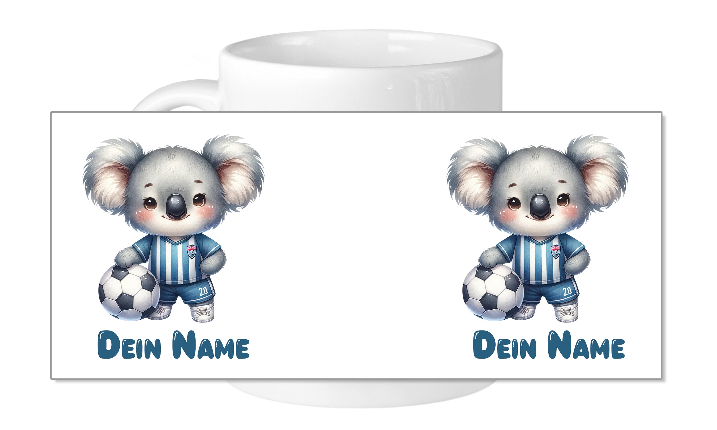 Tasse Koala mit Fußball