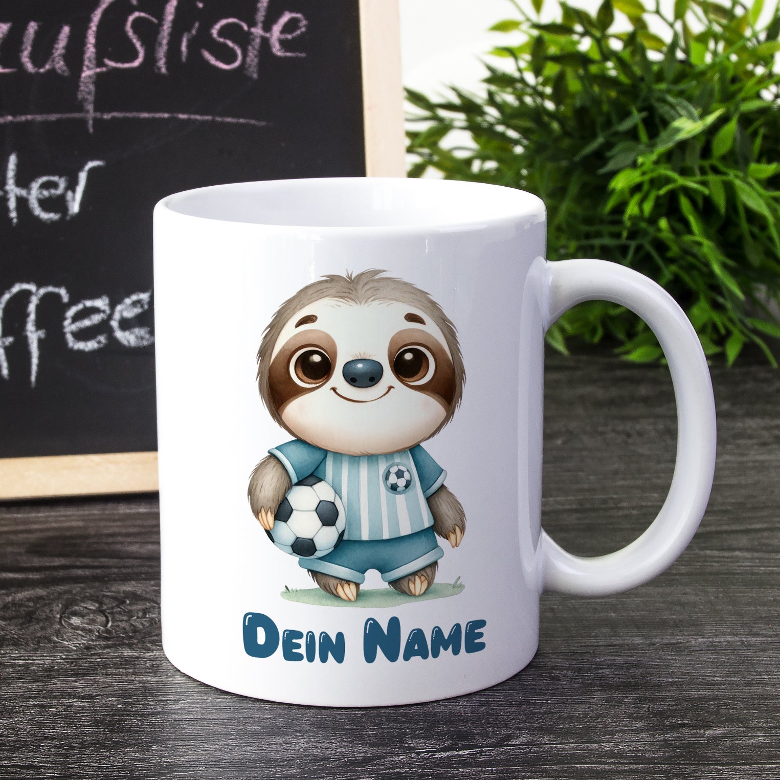 Tasse mit niedlichem Faultier