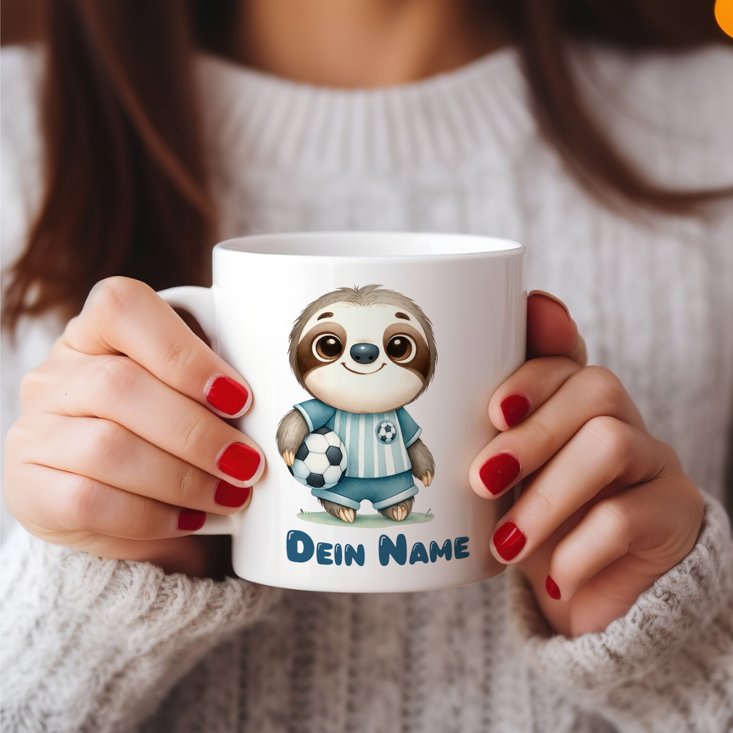 Tasse mit niedlichem Faultier