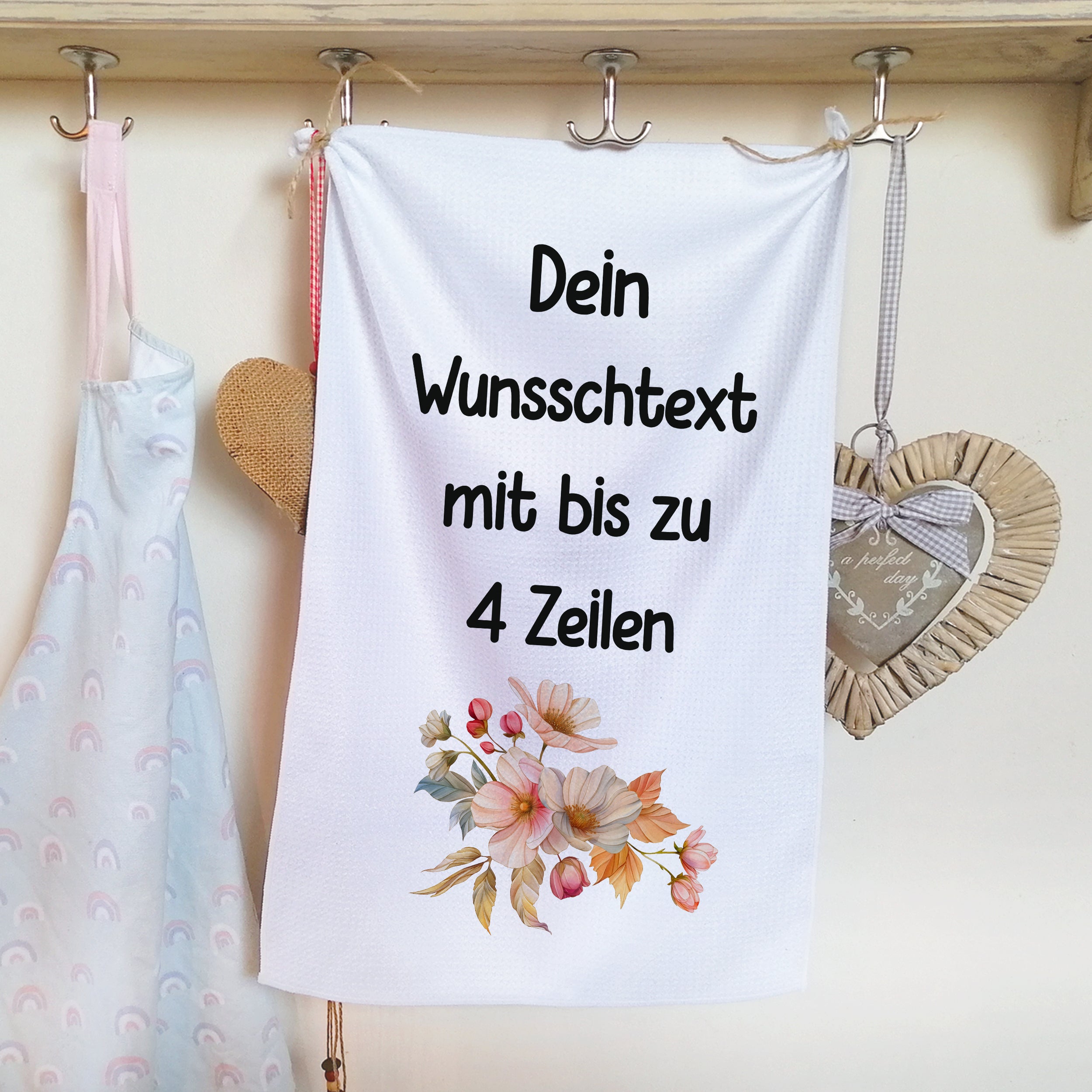 Geschirrtuch mit Blumendesign