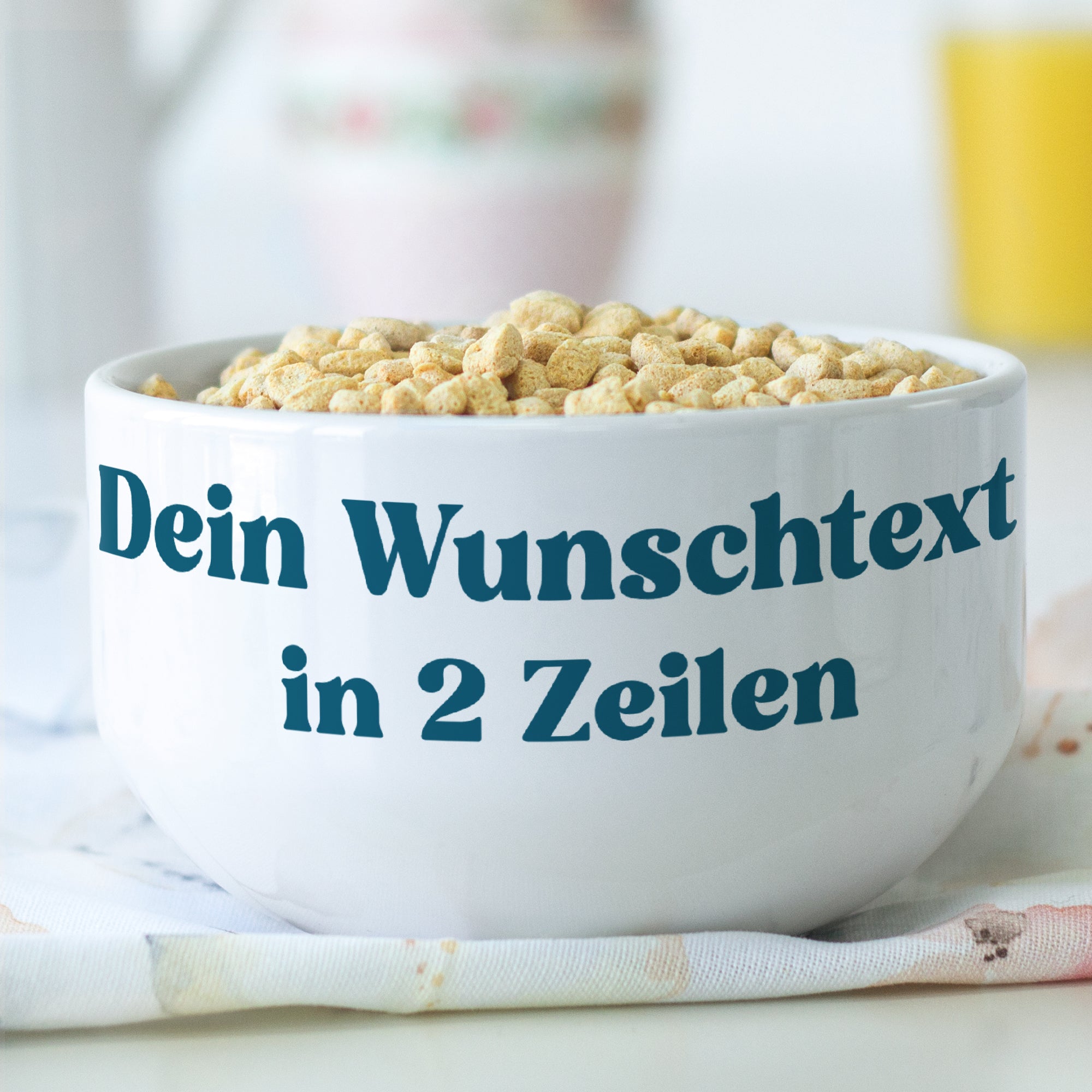 Müslischale mit Name oder Text selbst gestalten