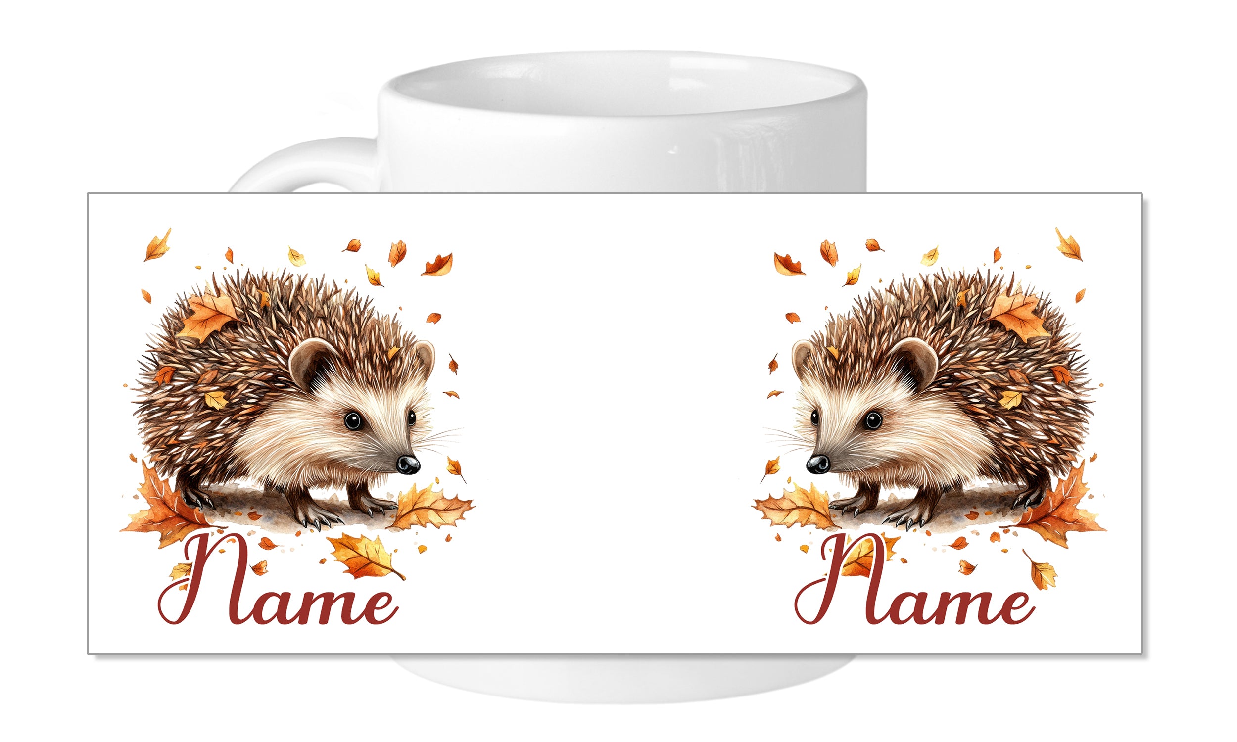 Tasse Igel im Herbst