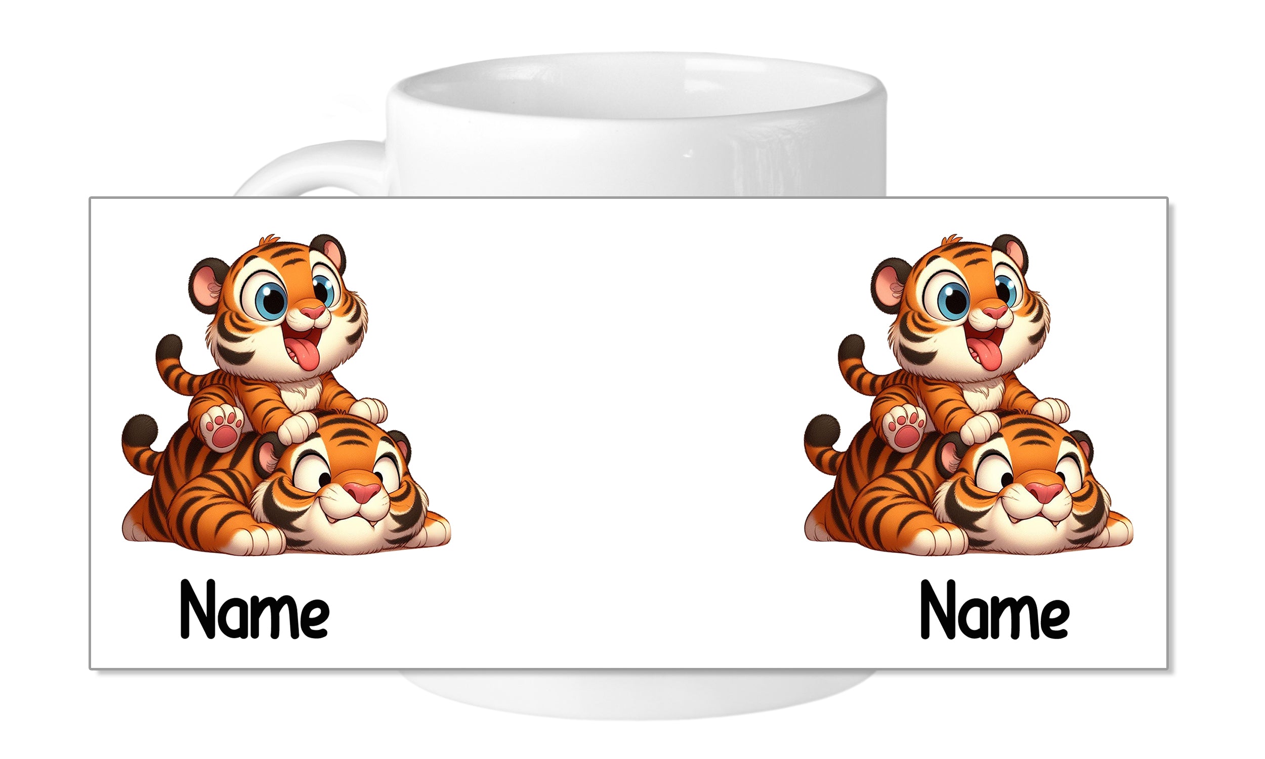 Tasse mit süßen Tigern