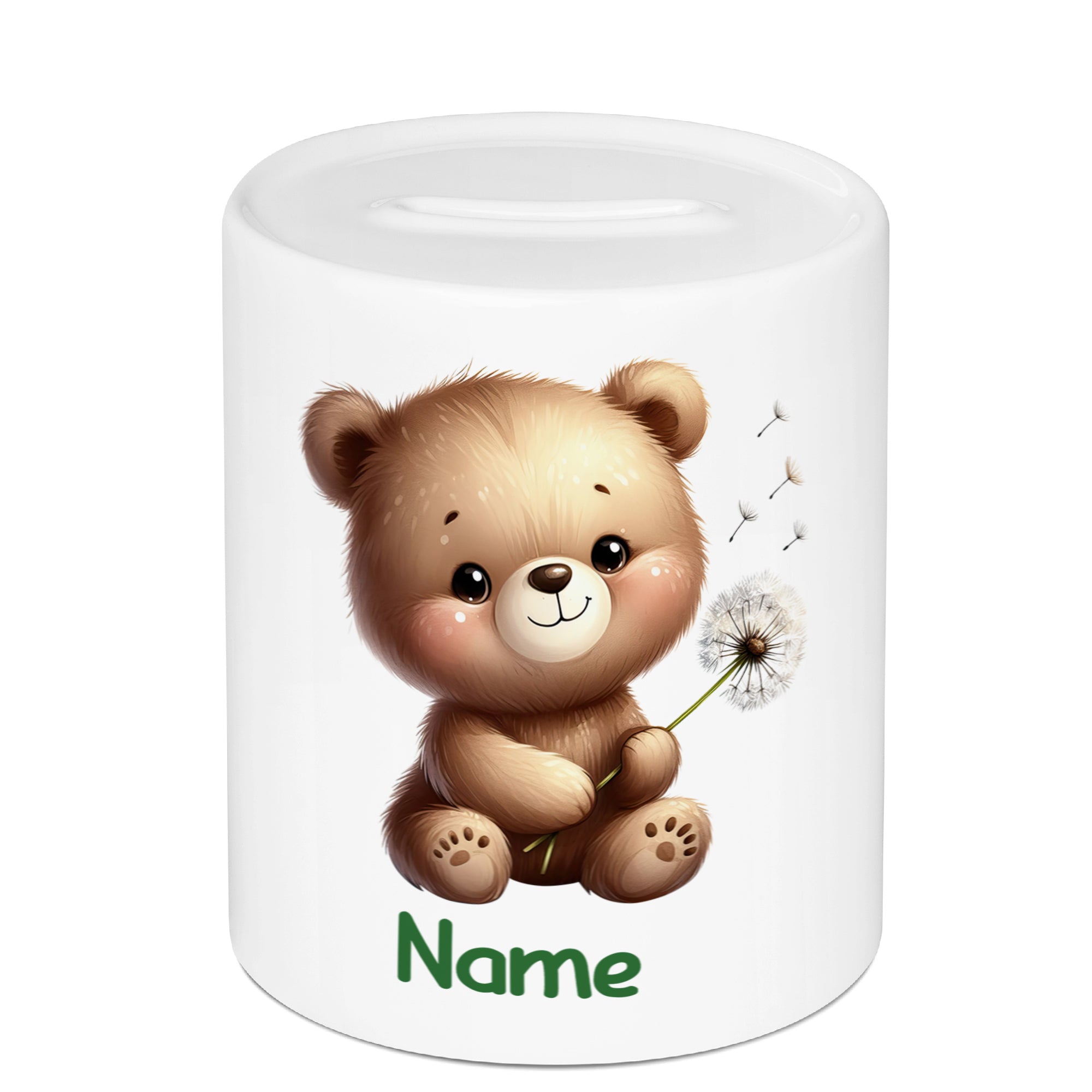 Spardose mit niedlichem Bärenmotiv