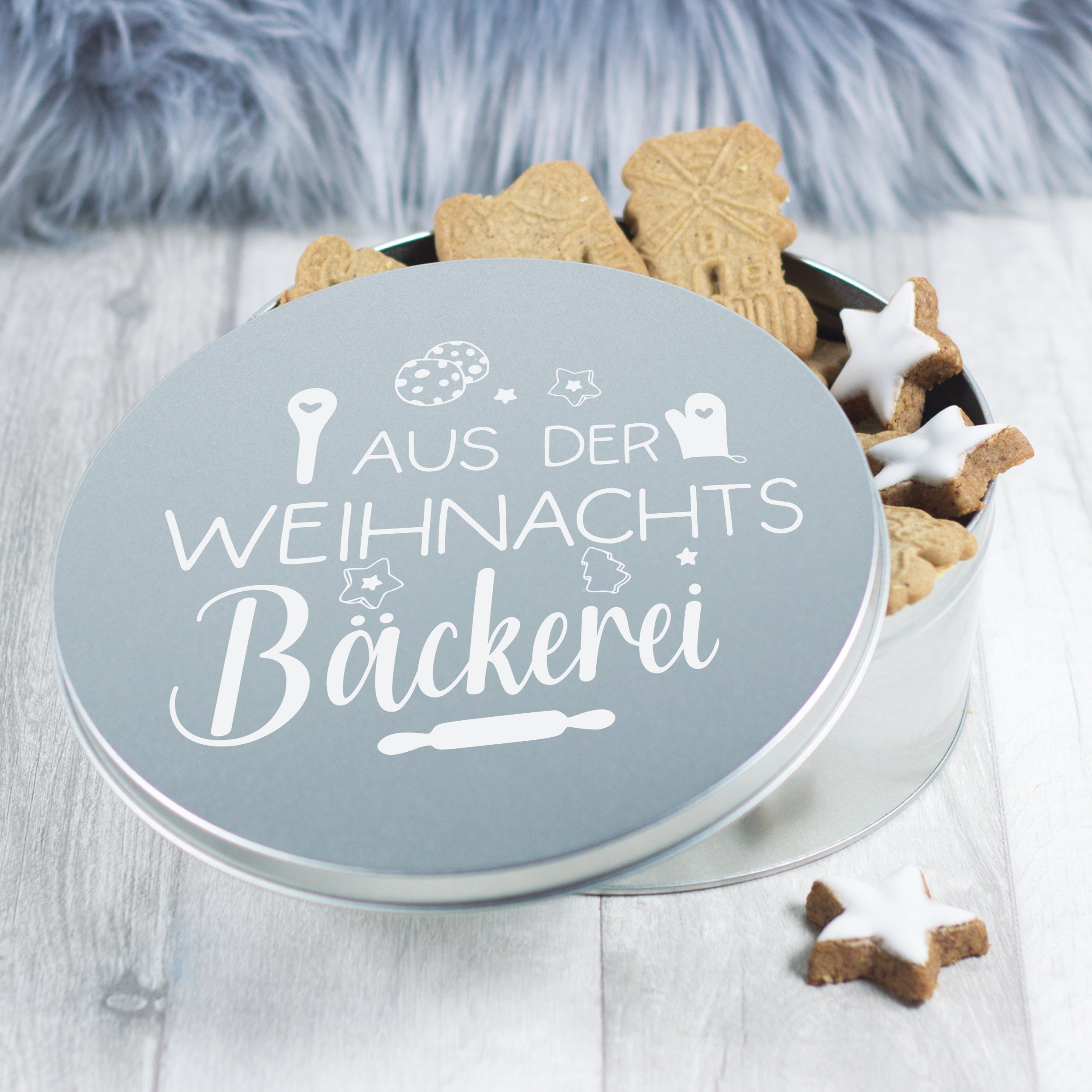 Keksdose mit Weihnachtsmotiv - Für festliche Backmomente
