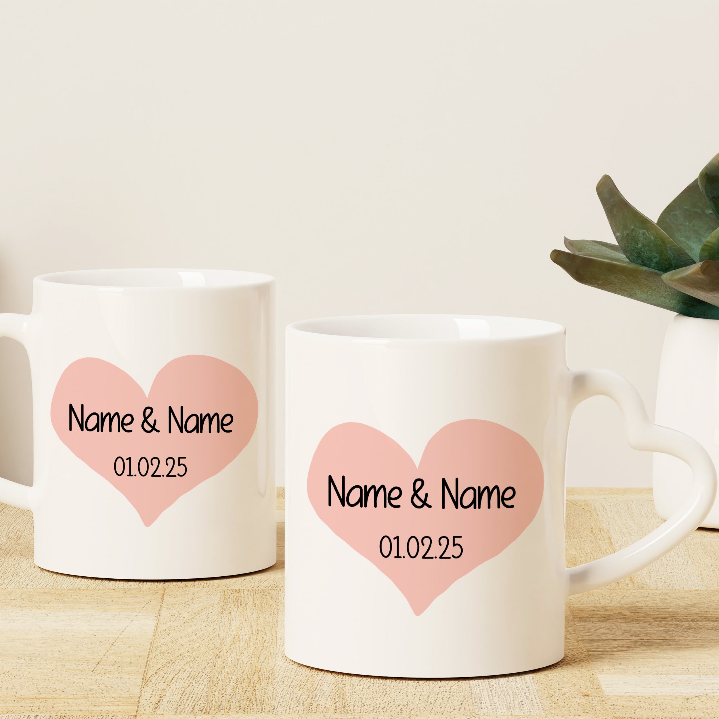 Tasse mit Herzhenkel