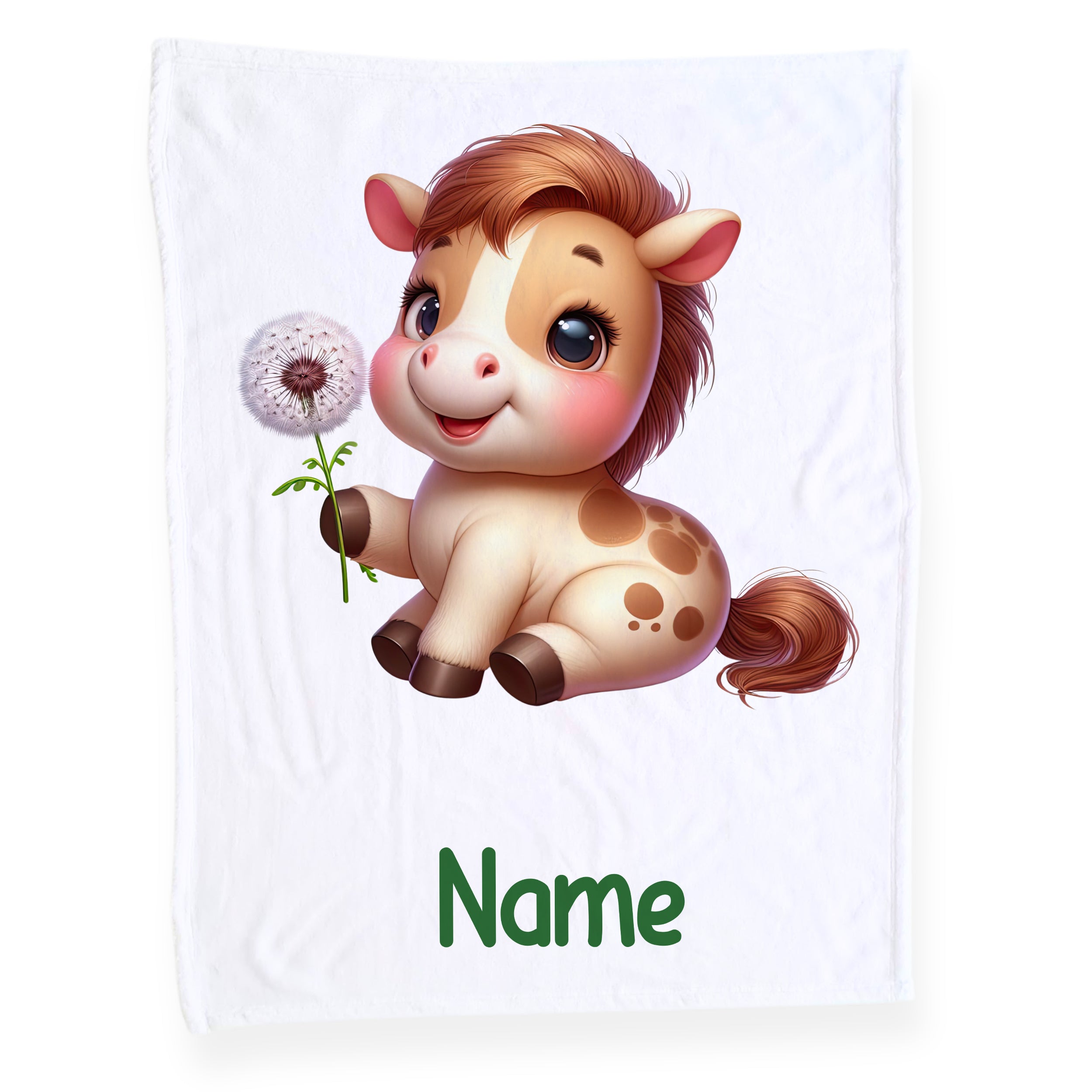 Babydecke mit süßem Fohlen