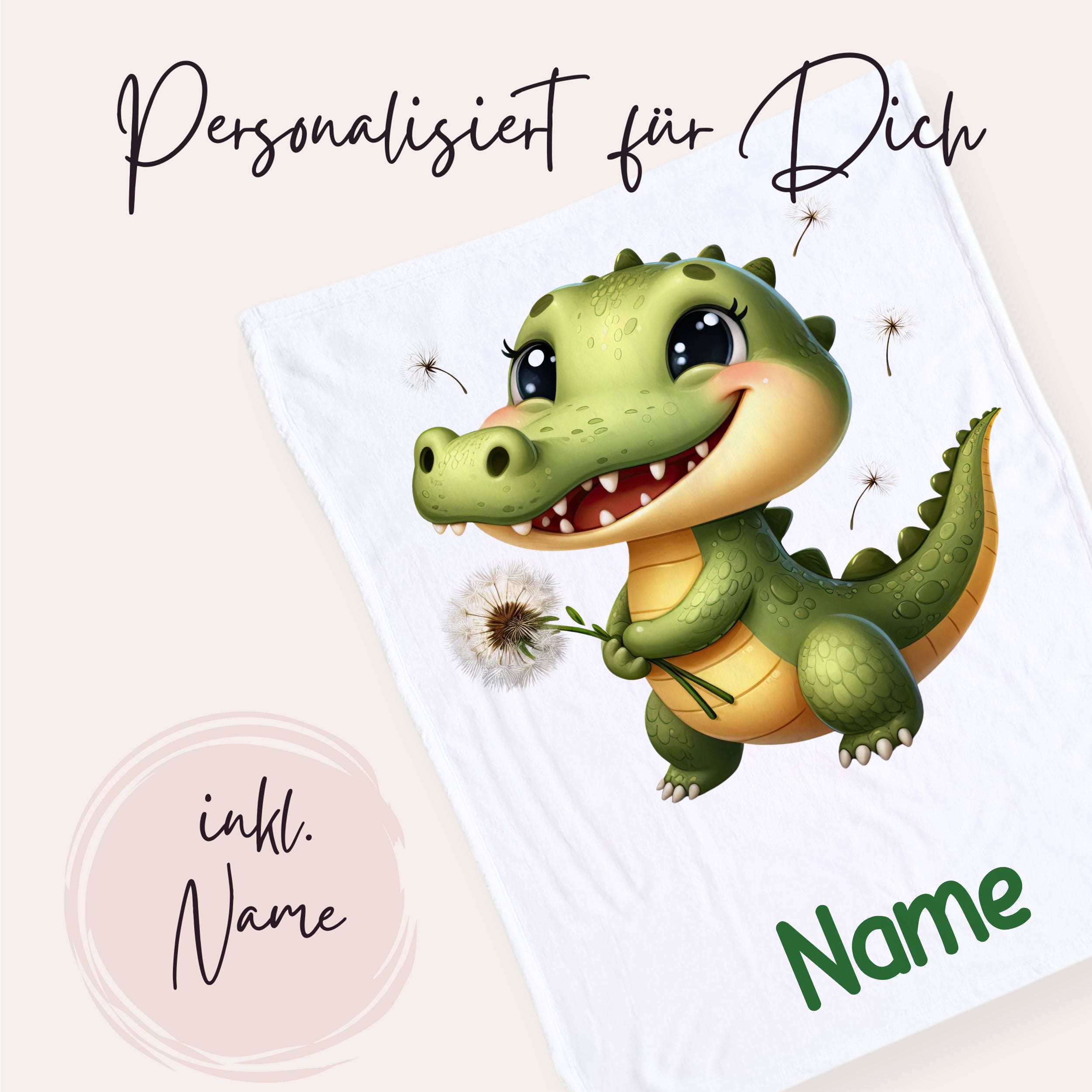 Babydecke mit niedlichem Krokodil